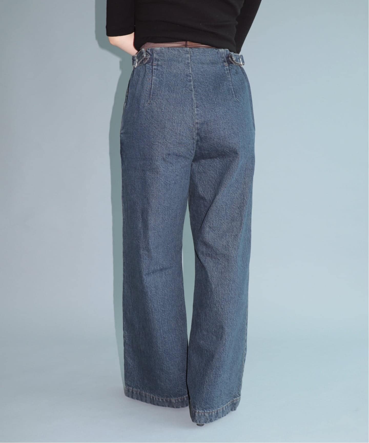 パンツ pan denim baggy roll pants edit for lulu 予約》ウォッシュドデニムバギーパンツ（デニムパンツ・ジーンズ
