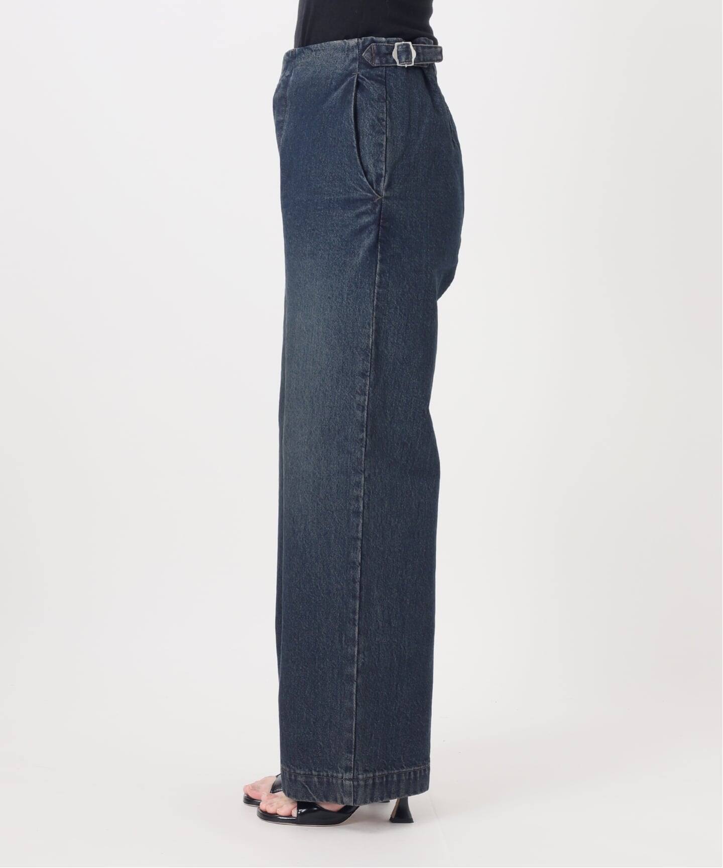 パンツ pan denim baggy roll pants edit for lulu 予約》ウォッシュドデニムバギーパンツ（デニムパンツ・ジーンズ