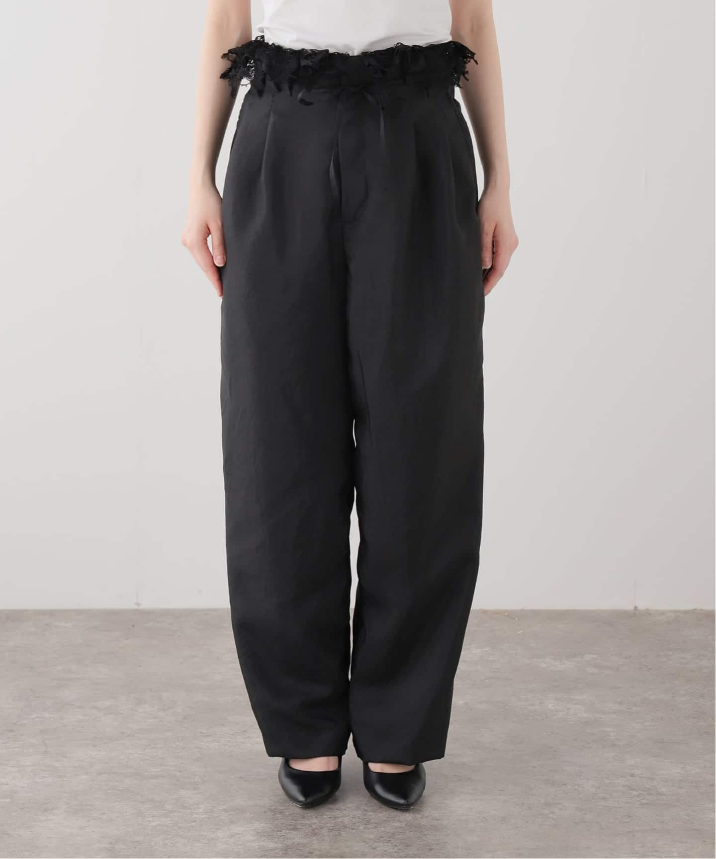 EUCHRONIA/ユークロニア】Original torsion lace slacks（スラックス