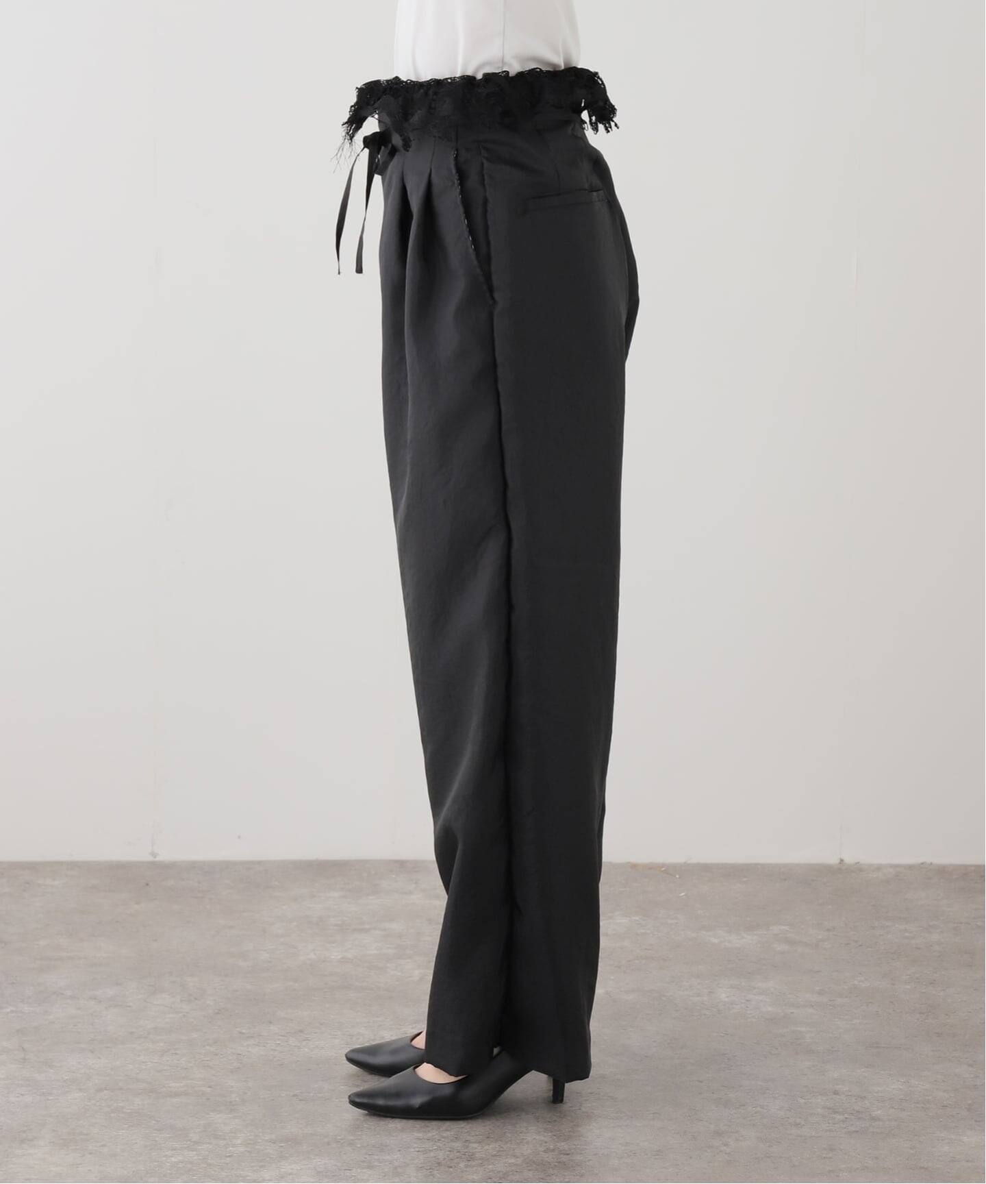 EUCHRONIA/ユークロニア】Original torsion lace slacks（スラックス