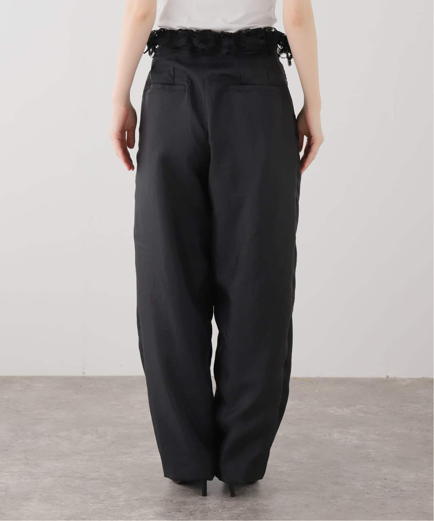 EUCHRONIA/ユークロニア】Original torsion lace slacks（スラックス