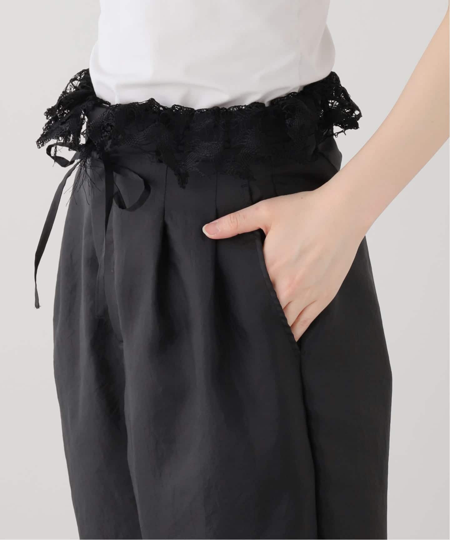 EUCHRONIA/ユークロニア】Original torsion lace slacks（スラックス