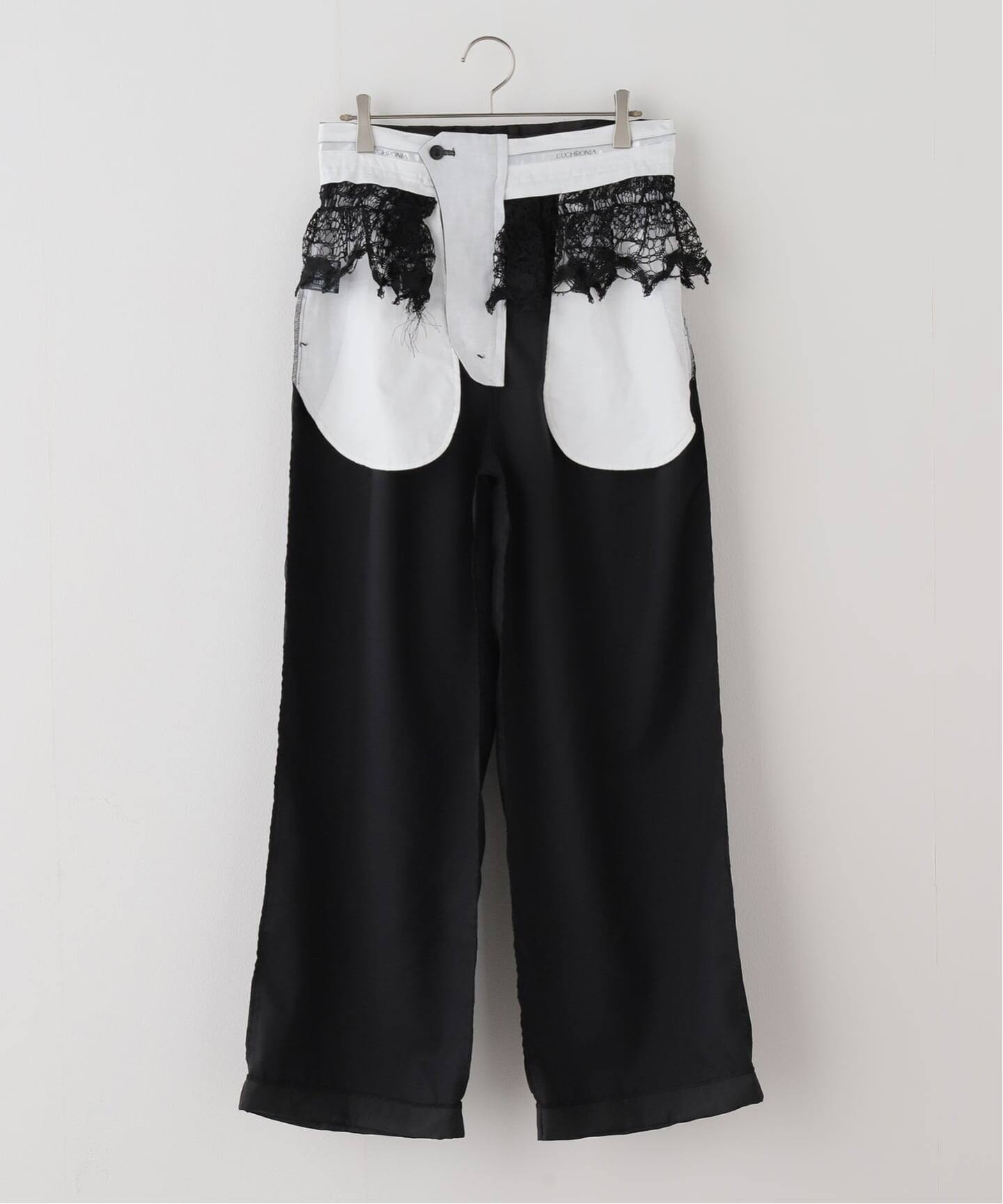 EUCHRONIA/ユークロニア】Original torsion lace slacks（スラックス