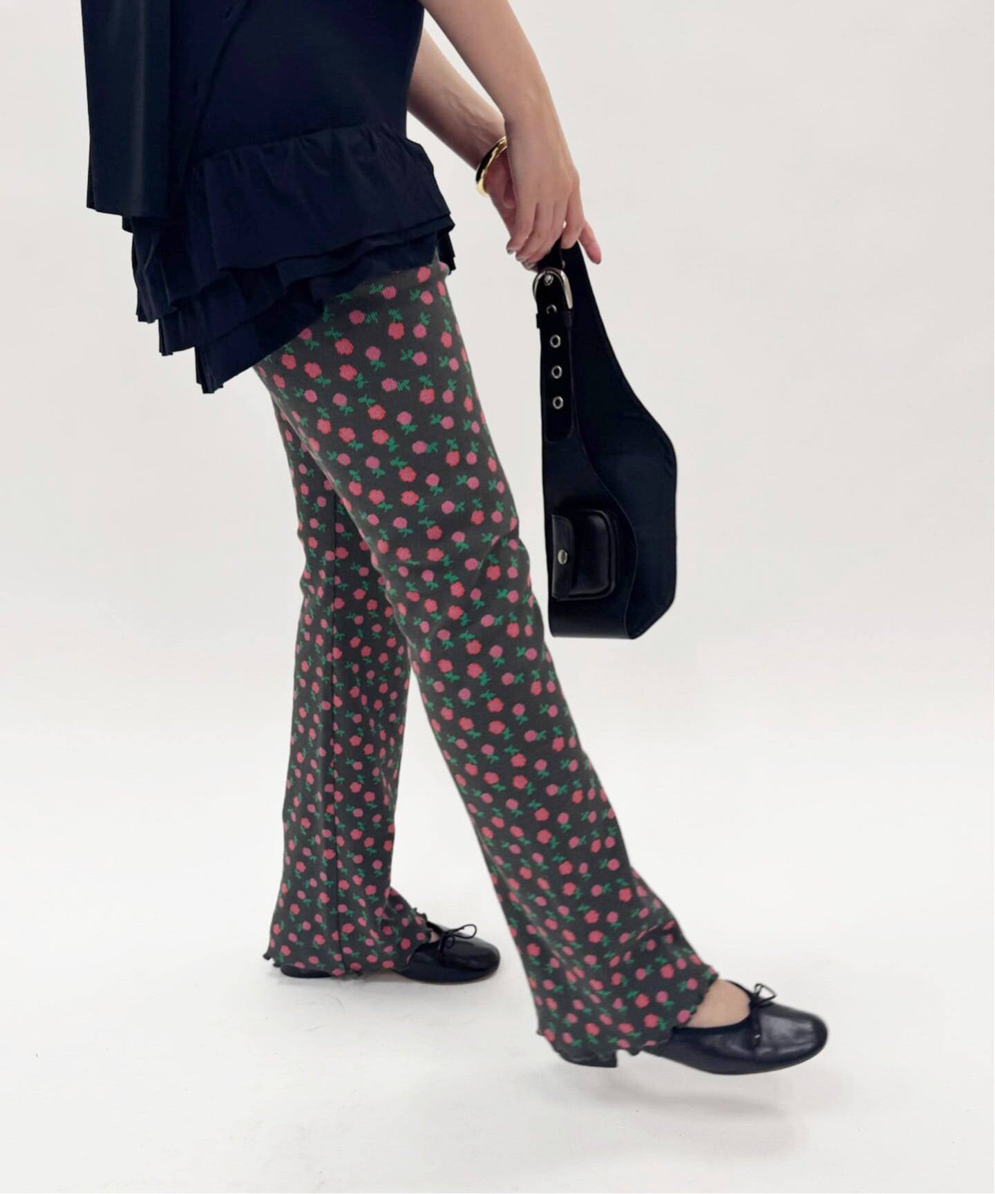 HOLIDAY/ホリデイ】SUPER RIB PANTS(FLOWER)（スラックス）｜EDIT.FOR
