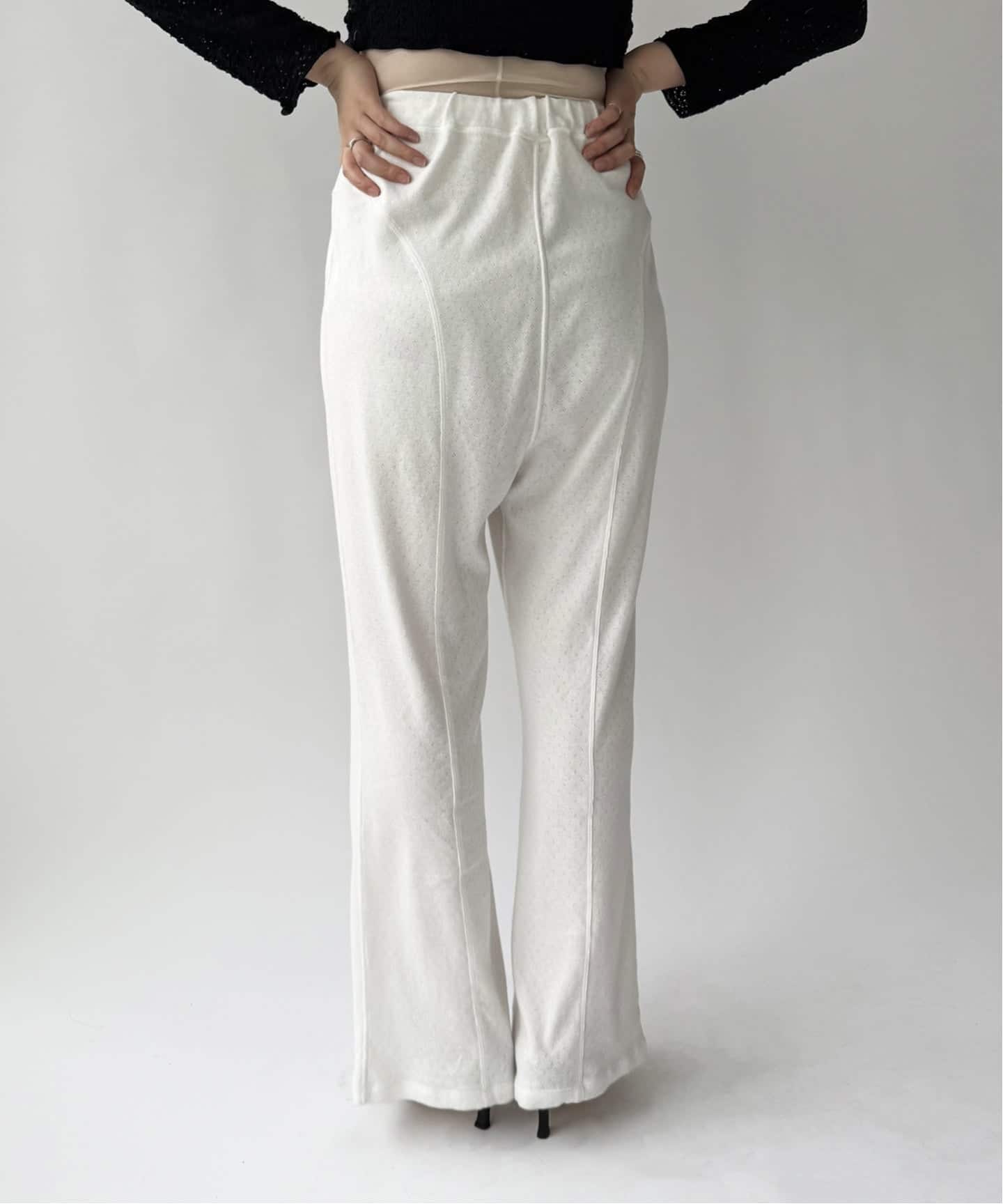 PAN/パン】EYELET MESH FLARE PANTS（スラックス）｜EDIT.FOR LULU