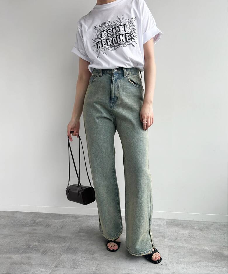 Hella/ヘラ】side hem slit denim（デニムパンツ・ジーンズ）｜EDIT