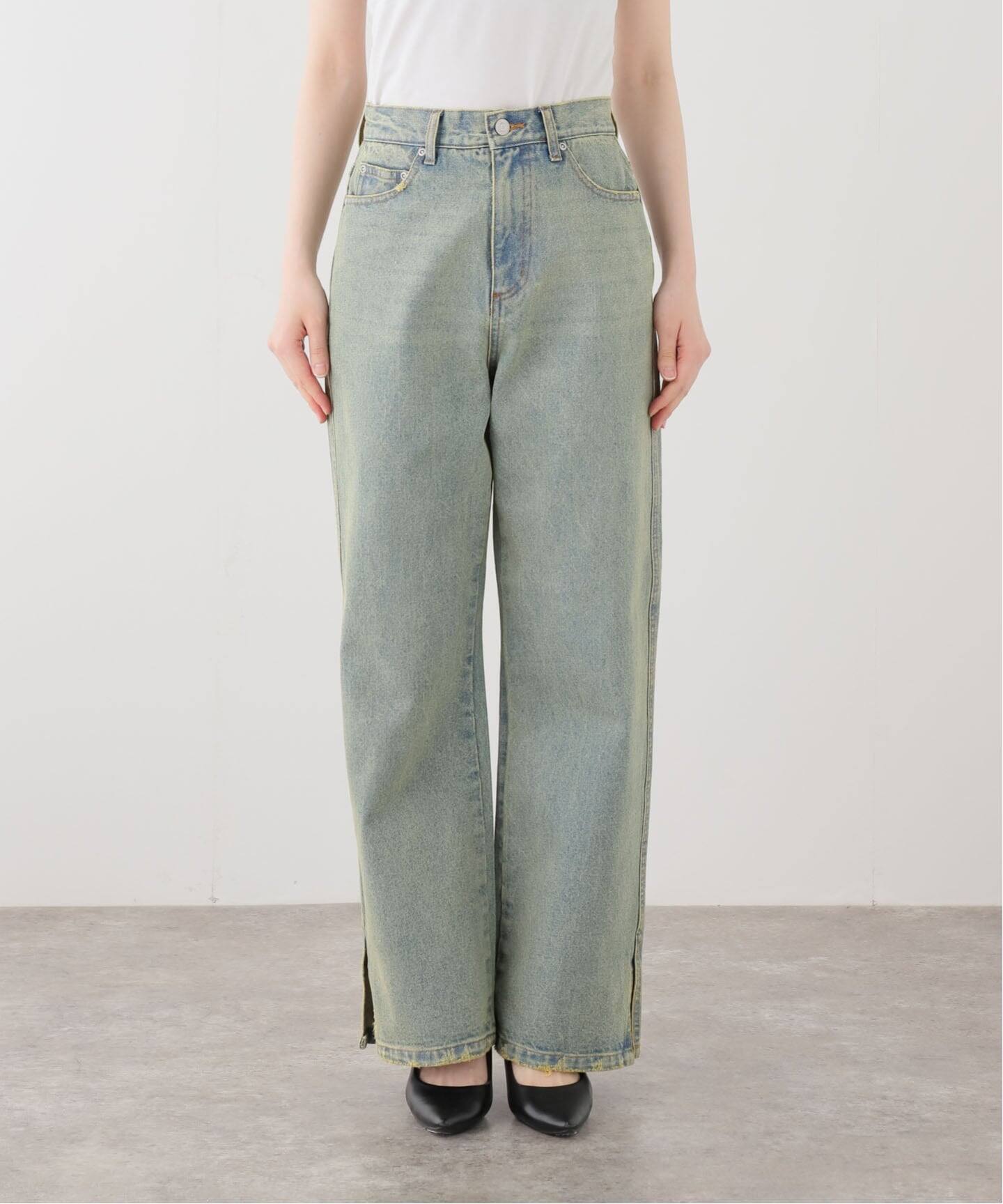 Hella/ヘラ】side hem slit denim（デニムパンツ・ジーンズ）｜EDIT