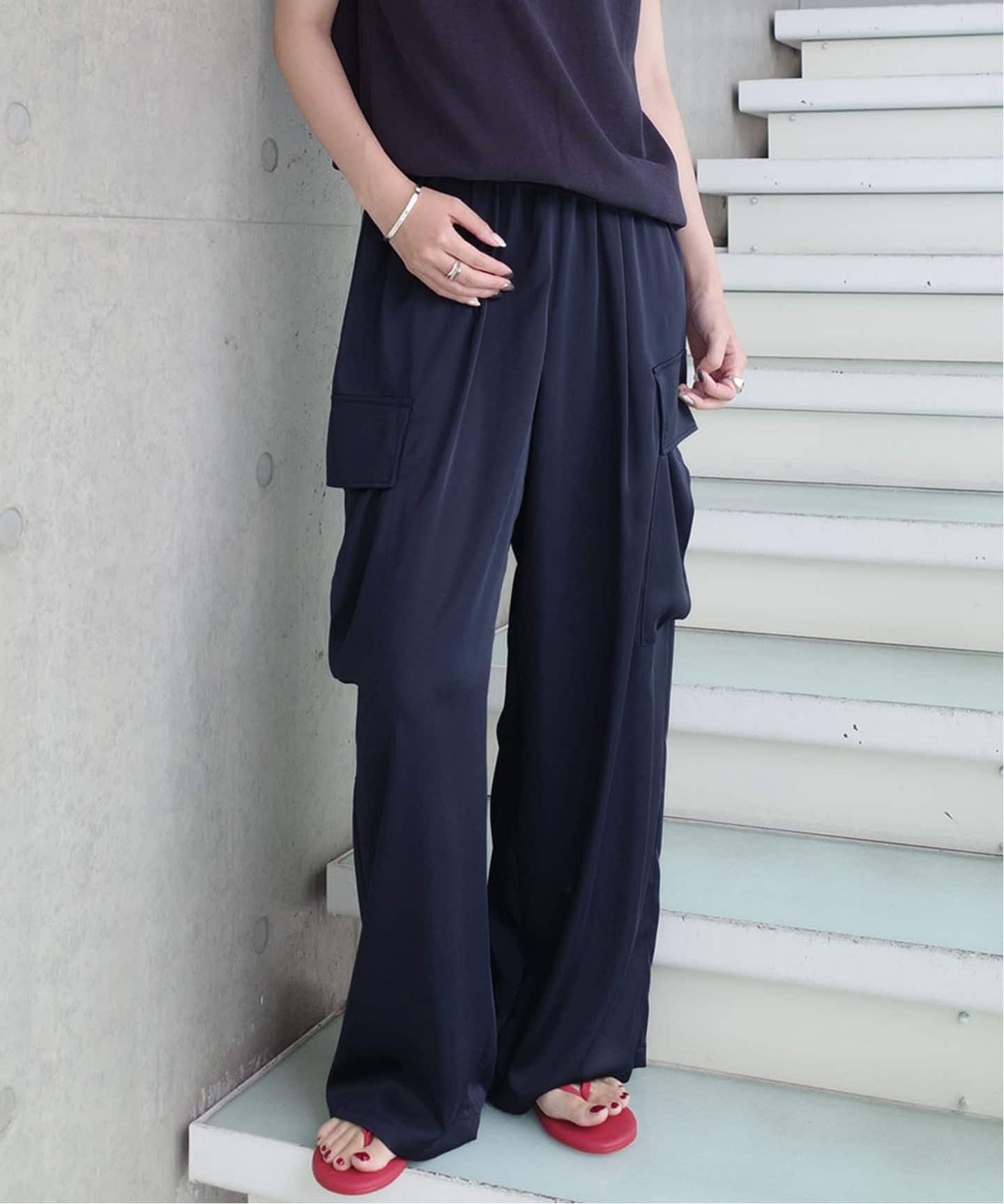 一部店舗限定》Maison IENA サテンカーゴパンツ（カーゴパンツ）｜IENA