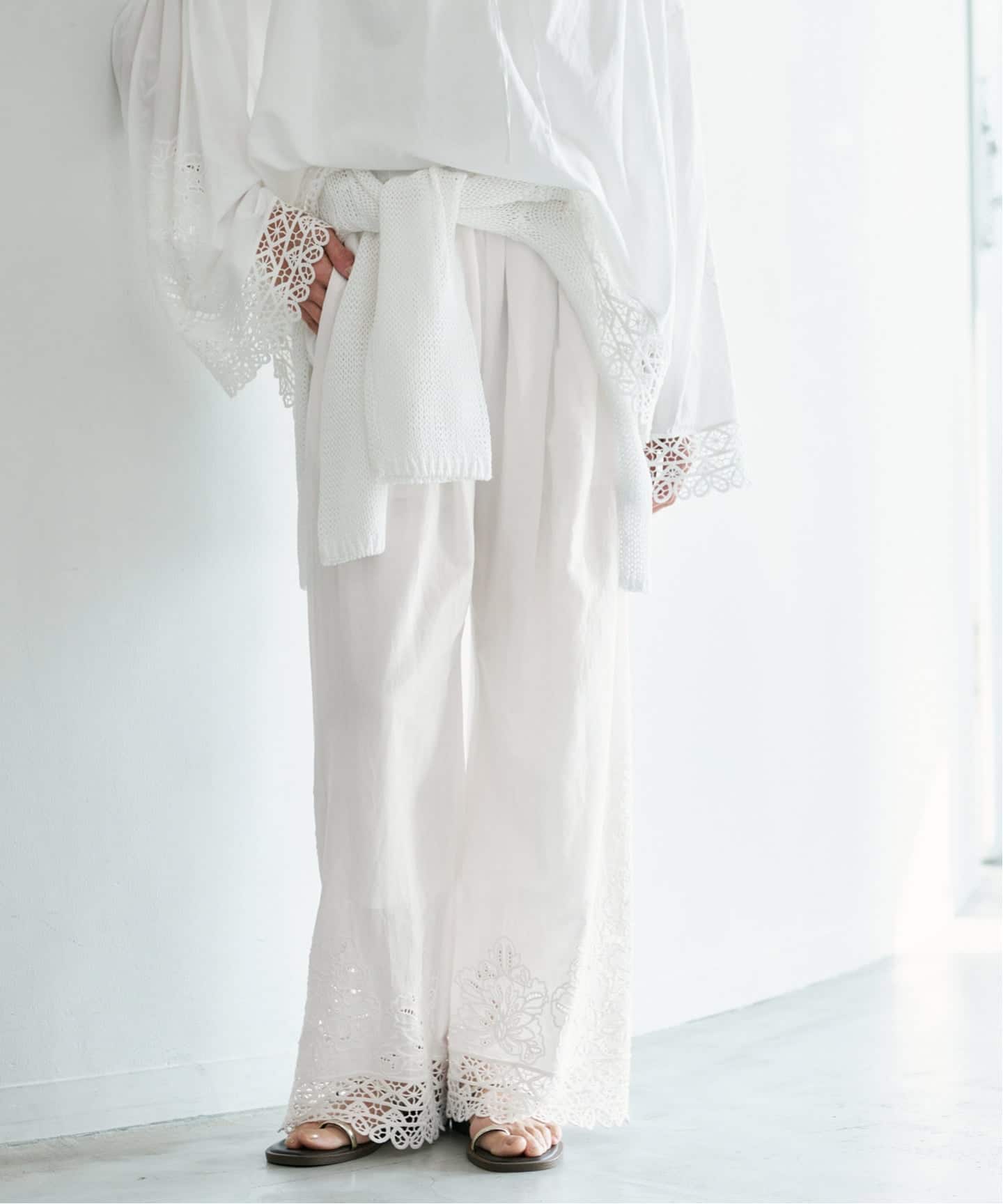 予約》カットワークレースパンツ（その他パンツ）｜IENA（イエナ）の