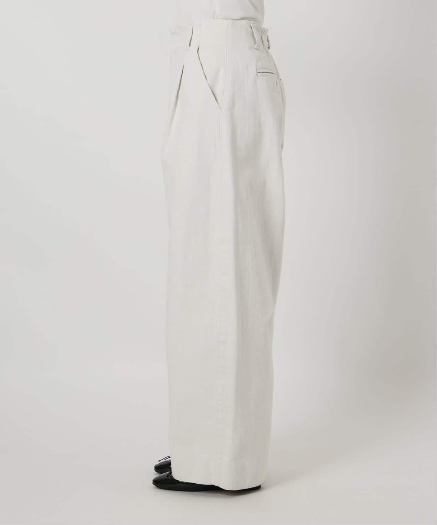 Spick and Span バレルレッグデニム　ホワイト イエナ IENA 《予約》バレルレッグデニム （ホワイト） -ファッション