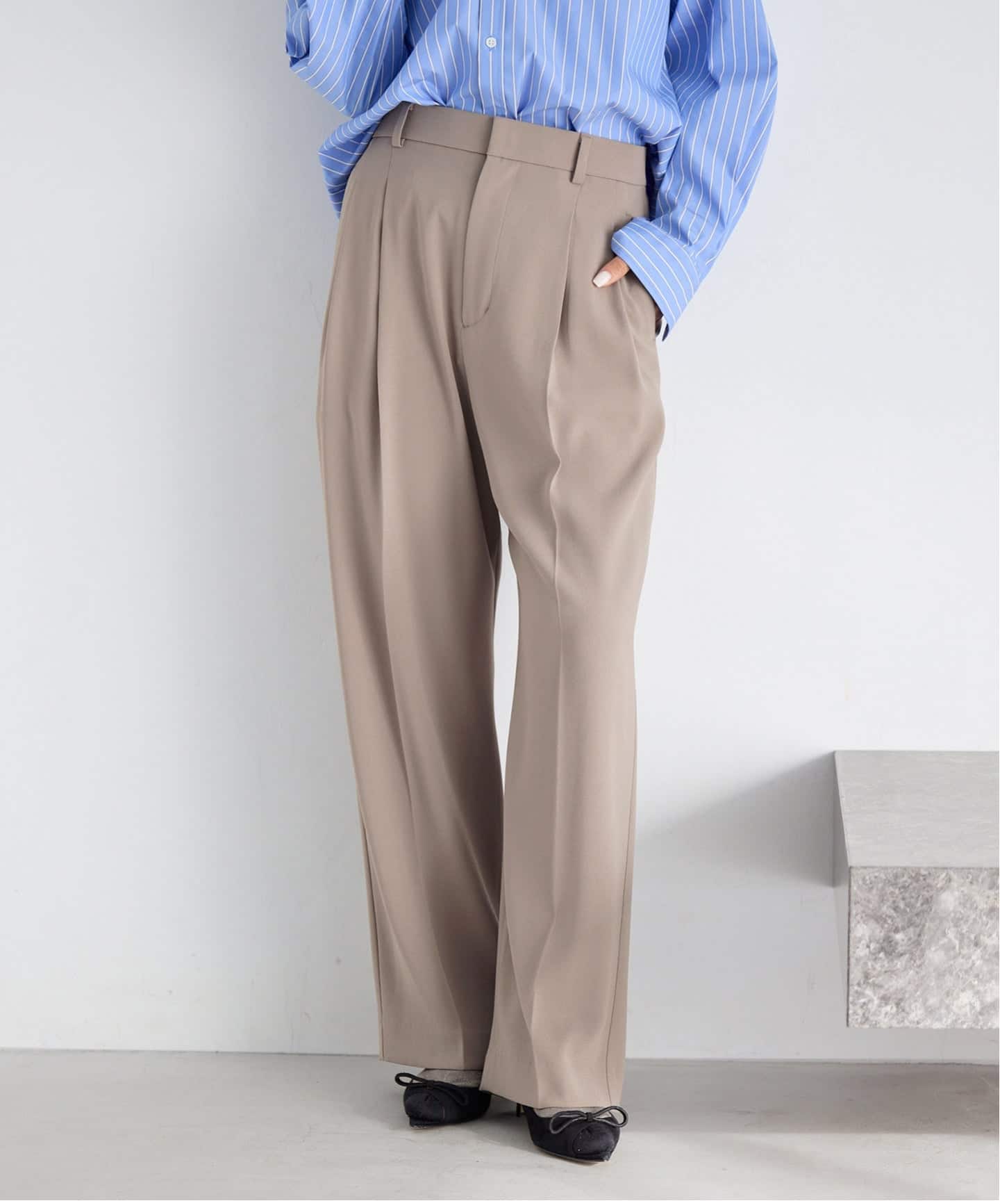 追加》ウォッシャブル ジョーゼットスラックス（スラックス）｜IENA