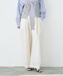 ウォッシャブル リネンミックスコクーンスラックス