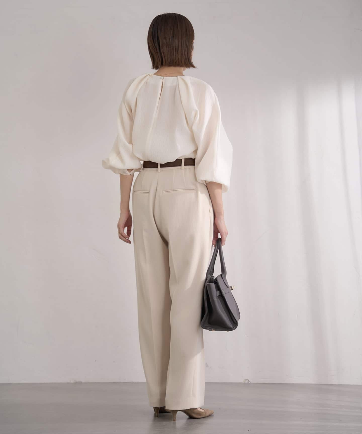 &NAVY ジョーゼットサイドゴムタックパンツ（スラックス）｜IENA