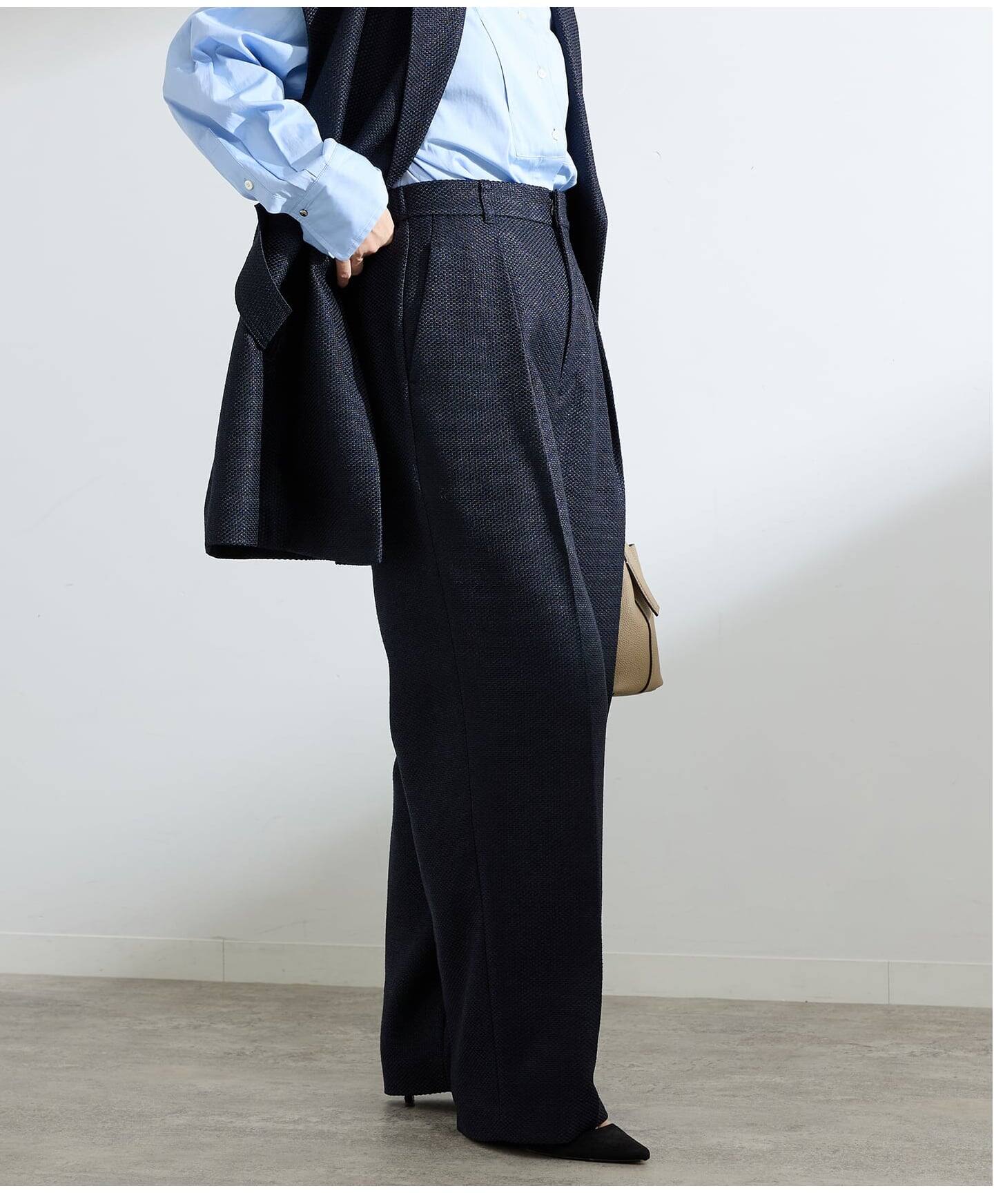 予約》&NAVY ツイーディーパンツ（スラックス）｜IENA（イエナ）の通販