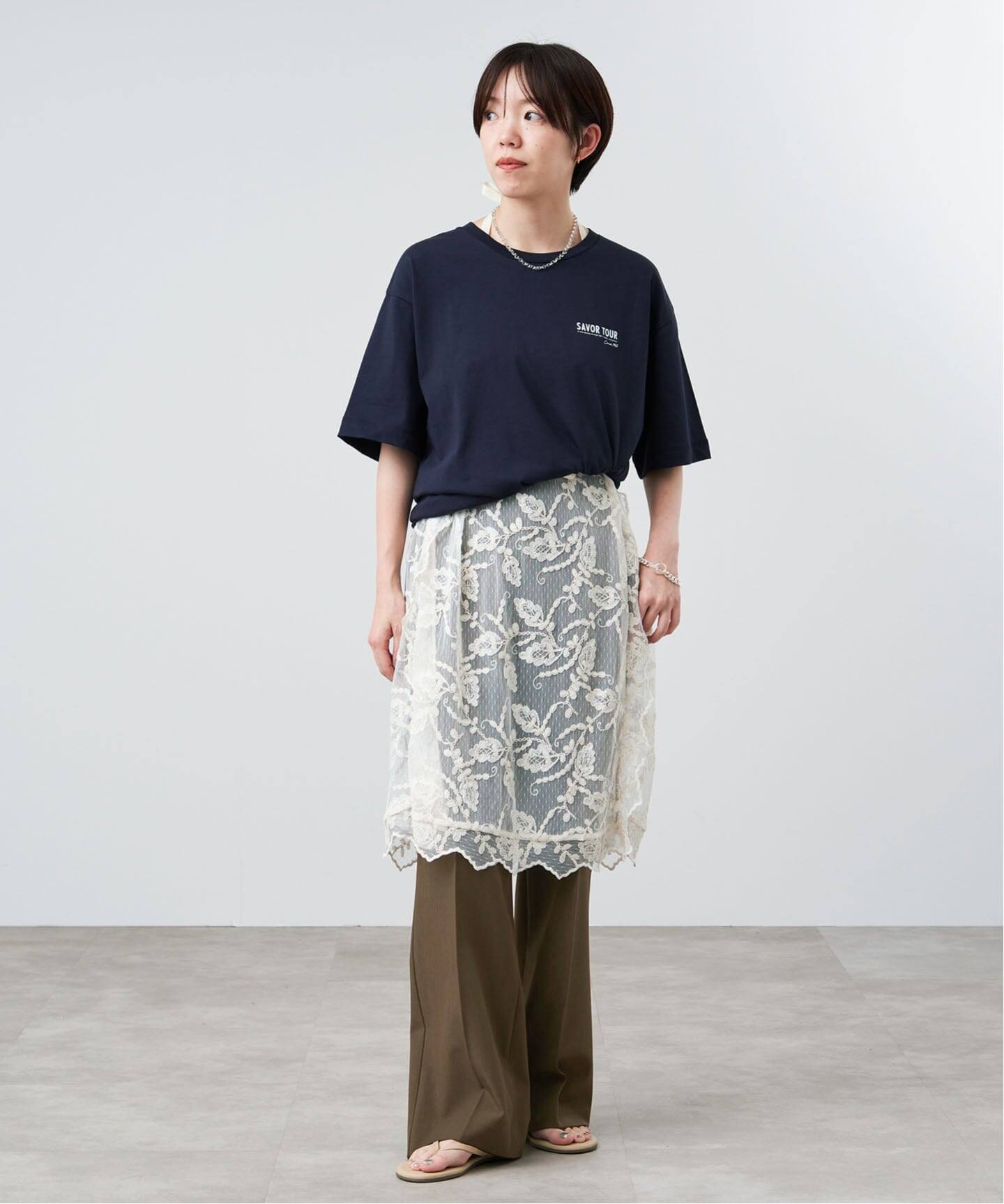 一部店舗限定/UVカット/防シワ》DRYストレッチ スリムフレアパンツ
