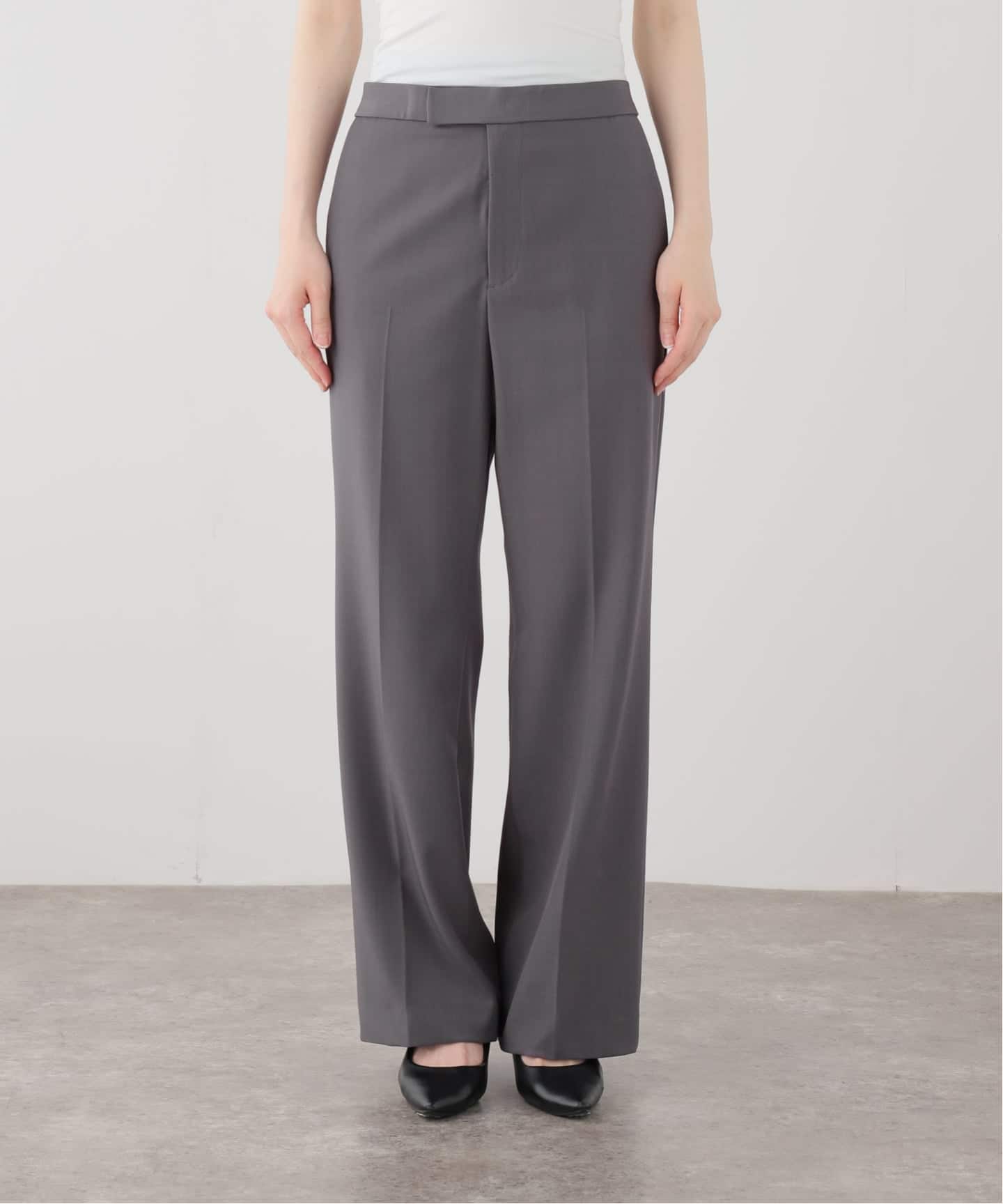 一部店舗限定/UVカット/防シワ》DRYストレッチ スリムフレアパンツ