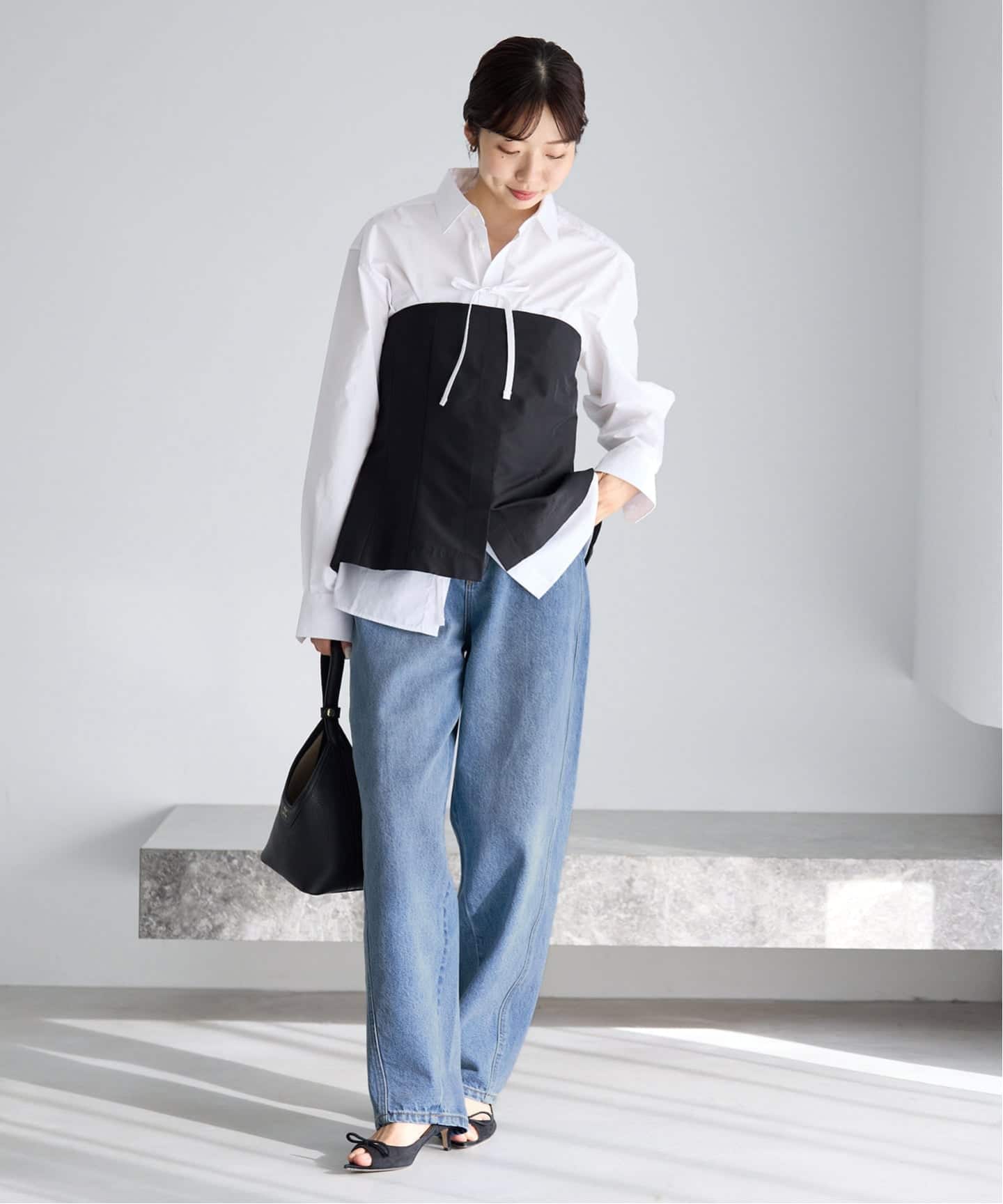 タグ付き IENA カーブシルエットデニム 38サイズ WEB限定/追加2予約》カーブシルエットデニム（デニムパンツ・ジーンズ