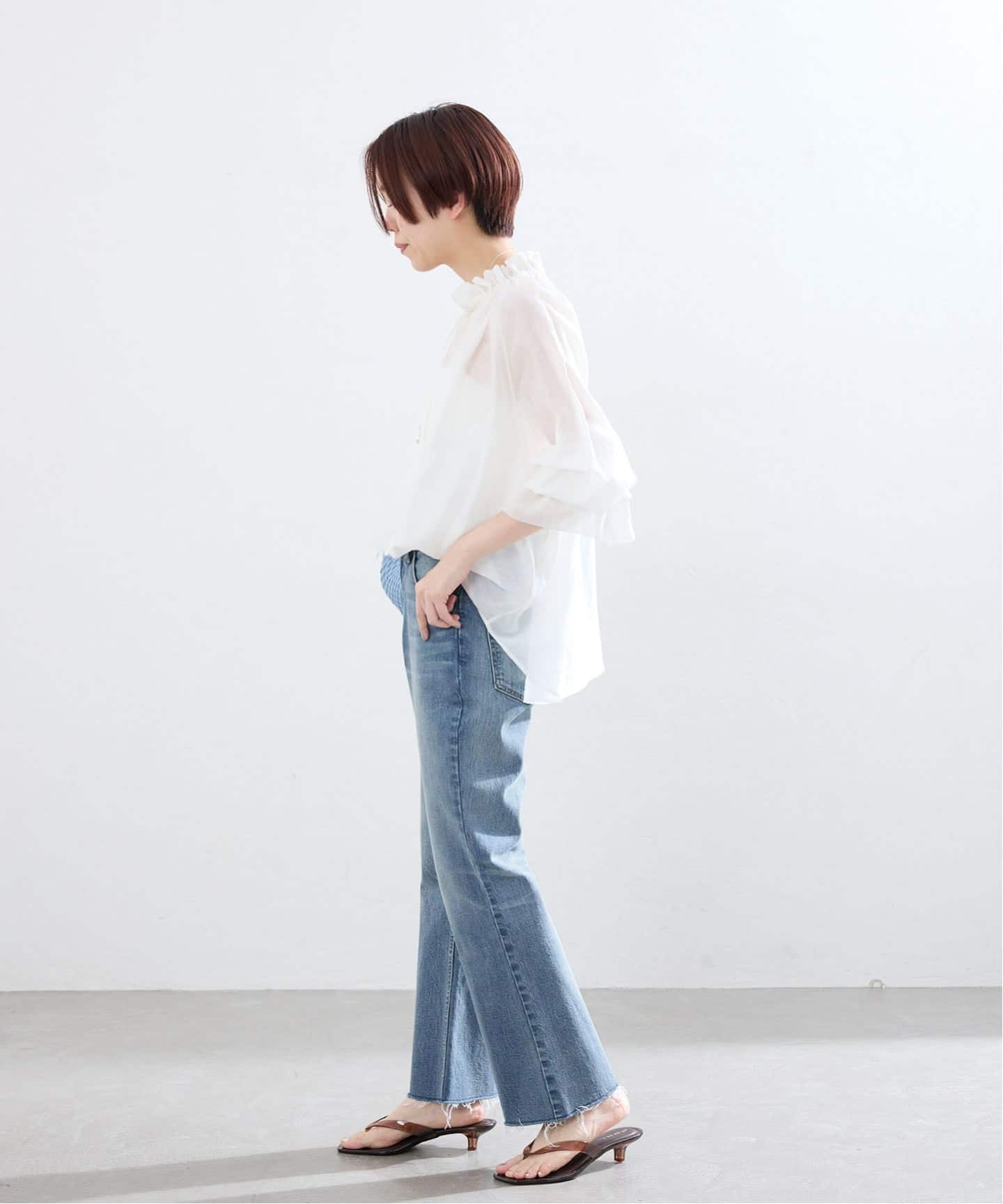 BLACK クロップドデニムパンツ（デニムパンツ・ジーンズ）｜IENA