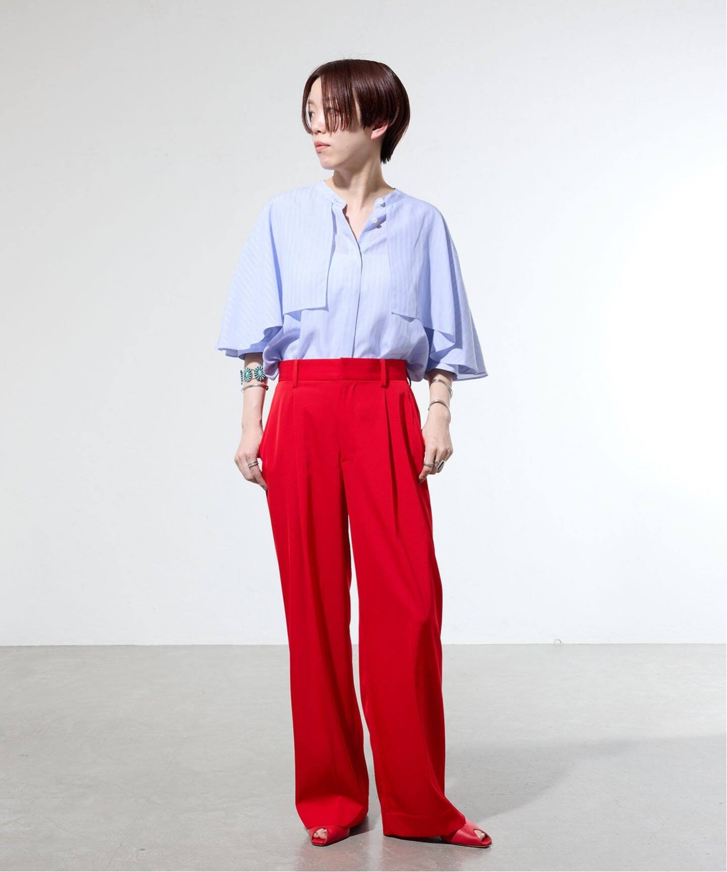 一部カラー店舗限定》ライトツイルセミワイドパンツ（その他パンツ