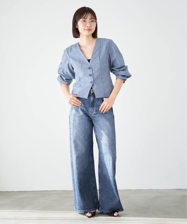 YANUK/ヤヌーク 別注 MARY Baggy straight デニムパンツ 57162501 
