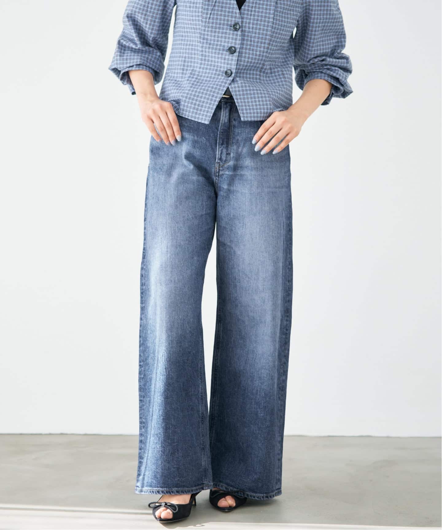 予約》YANUK/ヤヌーク 別注 MARY Baggy straight デニムパンツ