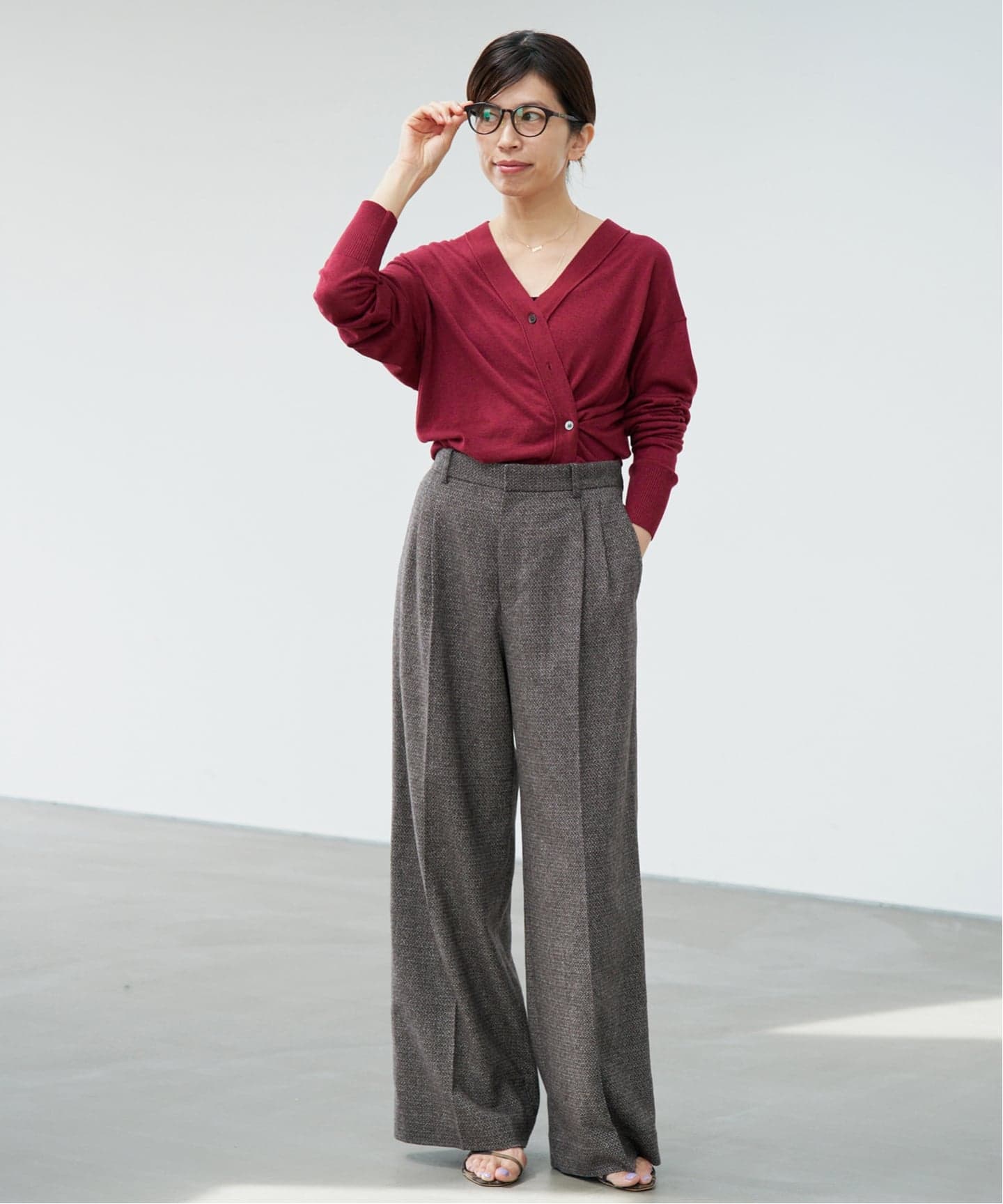 COUTURE D'ADAM/クチュールドアダム Italian Tweed Wide PT 26AW-078