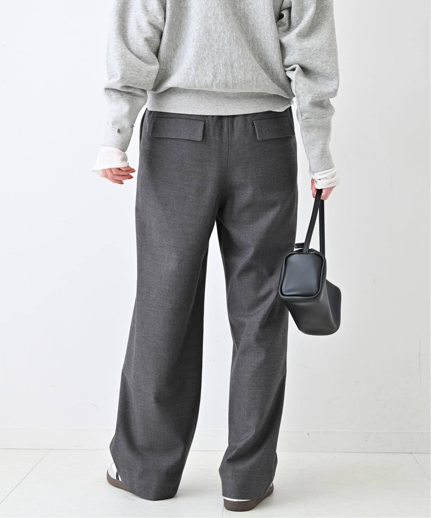 3サイズ展開/WEB限定/追加2》ウール混ドロストイージースラックス