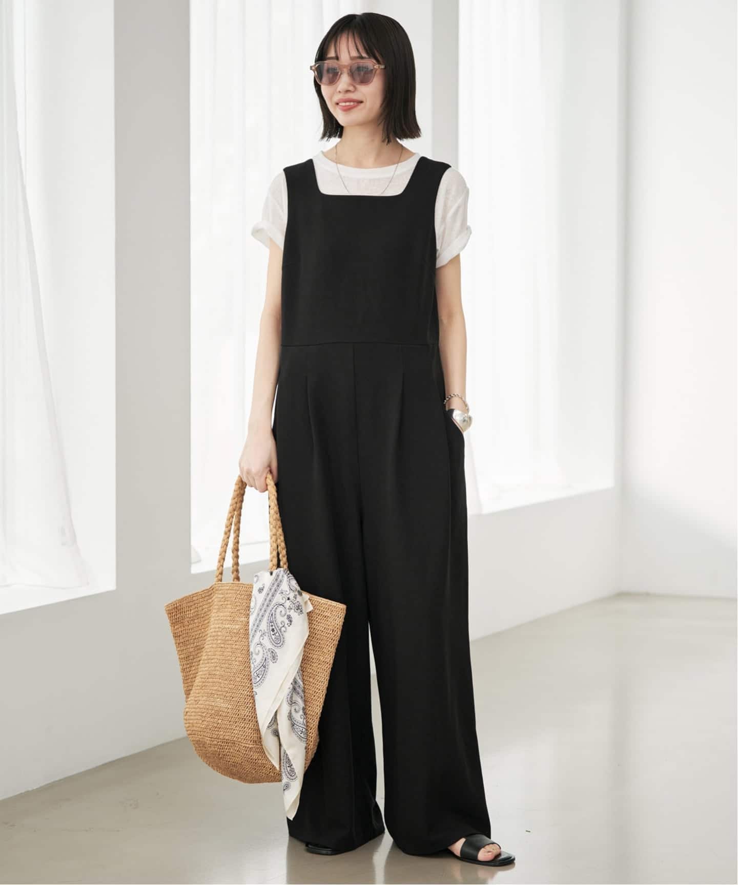 SLOBE IENA 今季カットオールインワン WEB限定サイズ有り/3サイズ展開》カットオールインワン（つなぎ