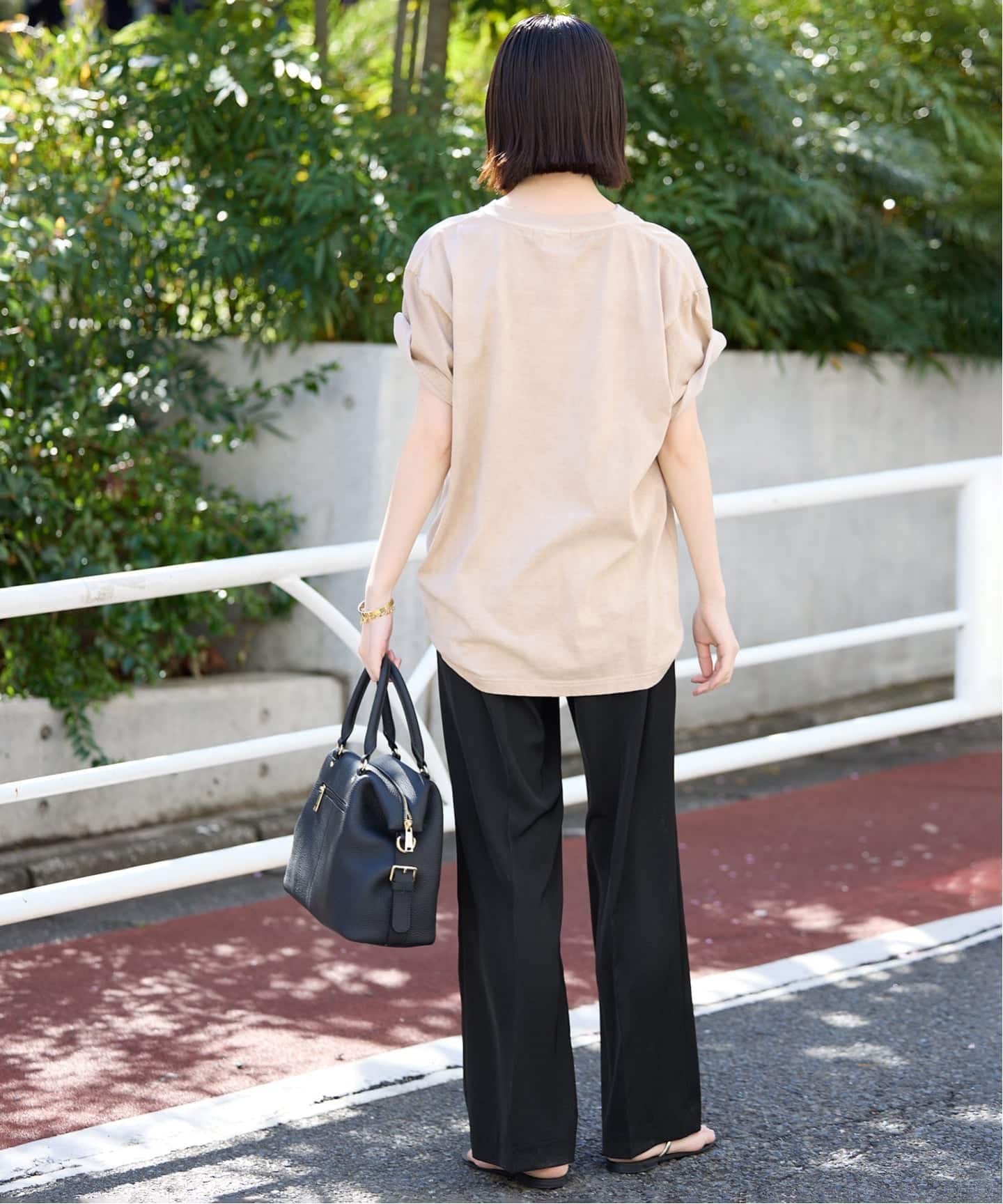 4サイズ展開》ピンタックセミフレアパンツ（その他パンツ）｜SLOBE