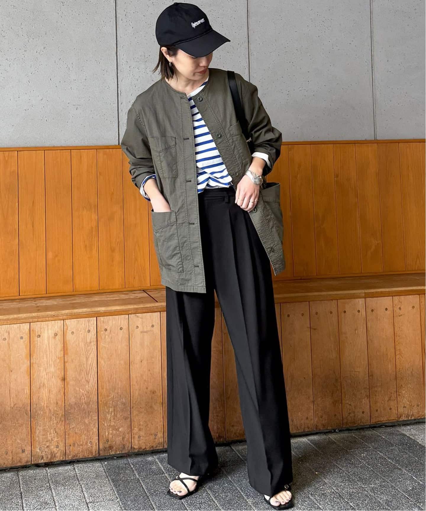 4サイズ展開》ベルテット2タックストレートパンツ（スラックス