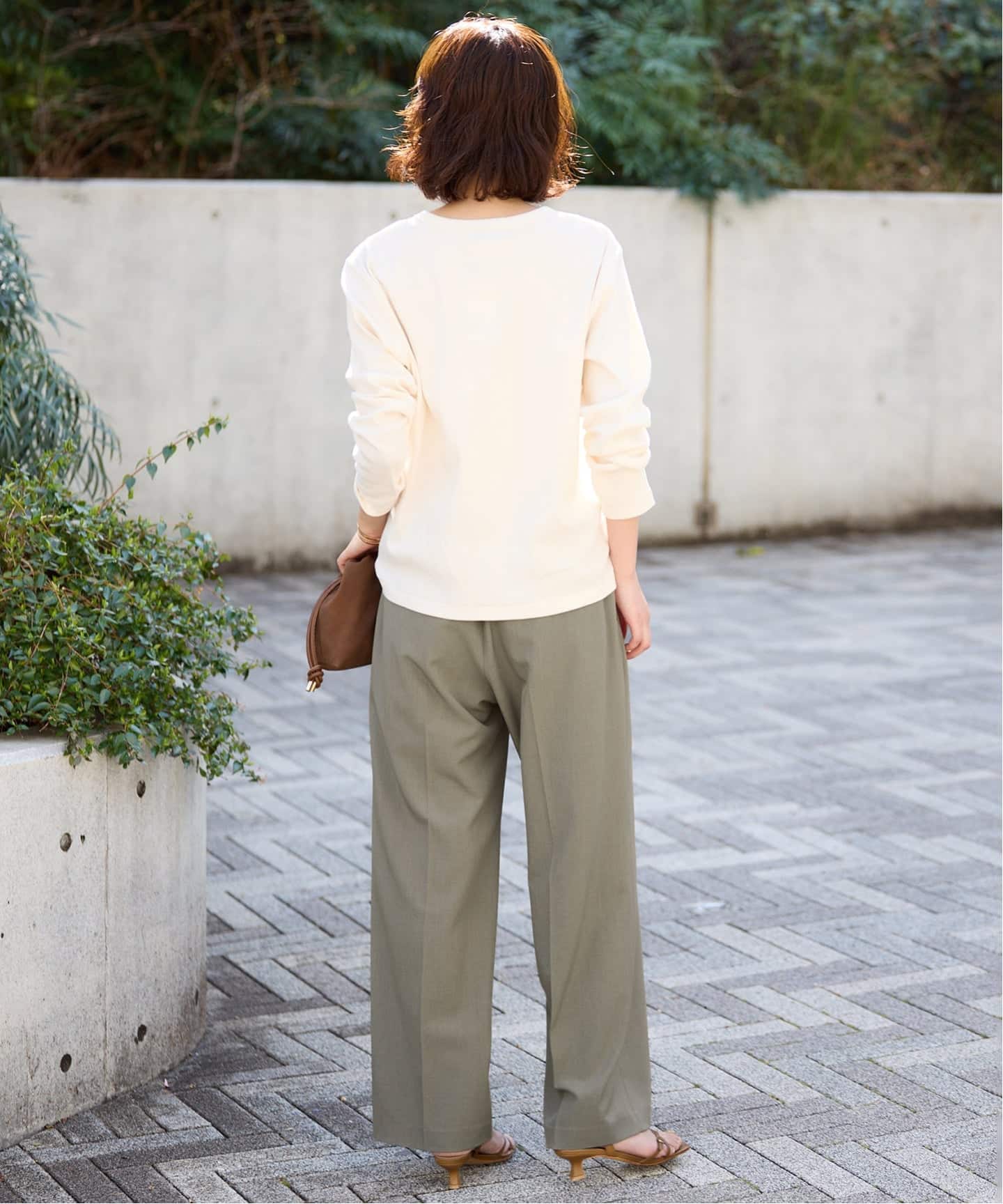 4サイズ展開》ベルテット2タックストレートパンツ（スラックス