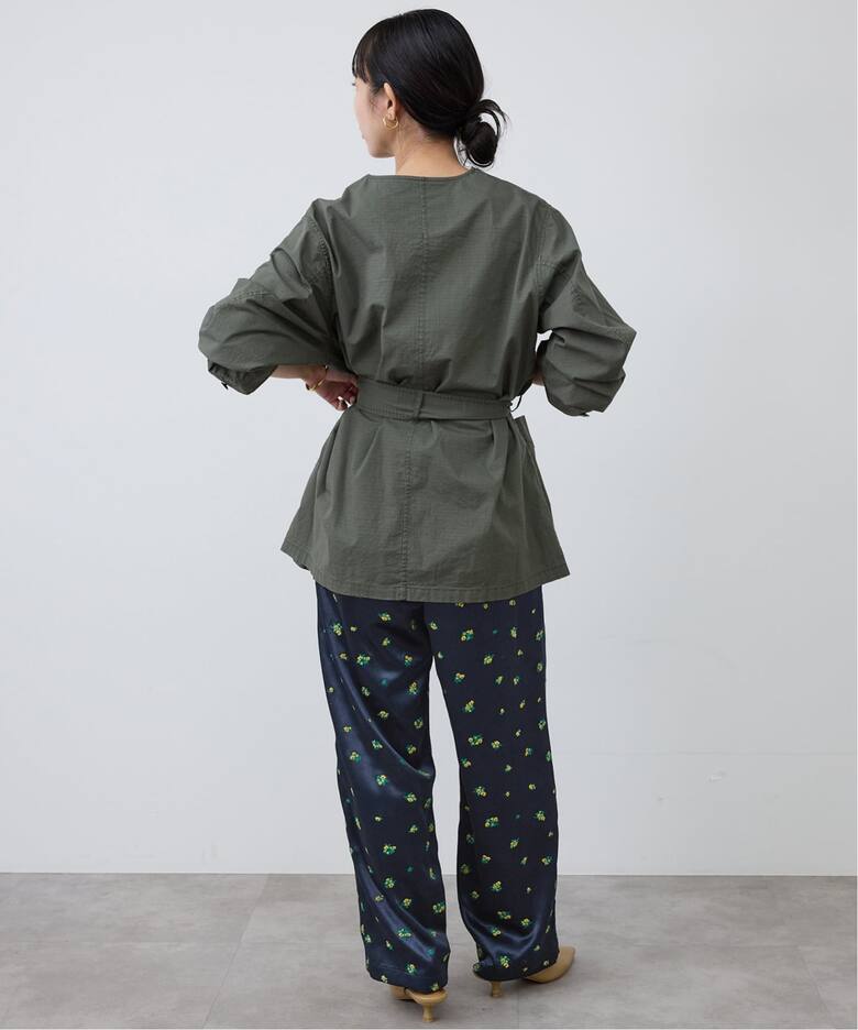 flower刺繍サテンイージーパンツ（その他パンツ）｜SLOBE IENA 