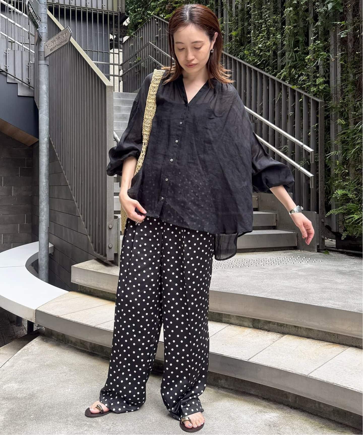 WEB限定/3サイズ展開/追加》プリントサテンイージーパンツ（その他