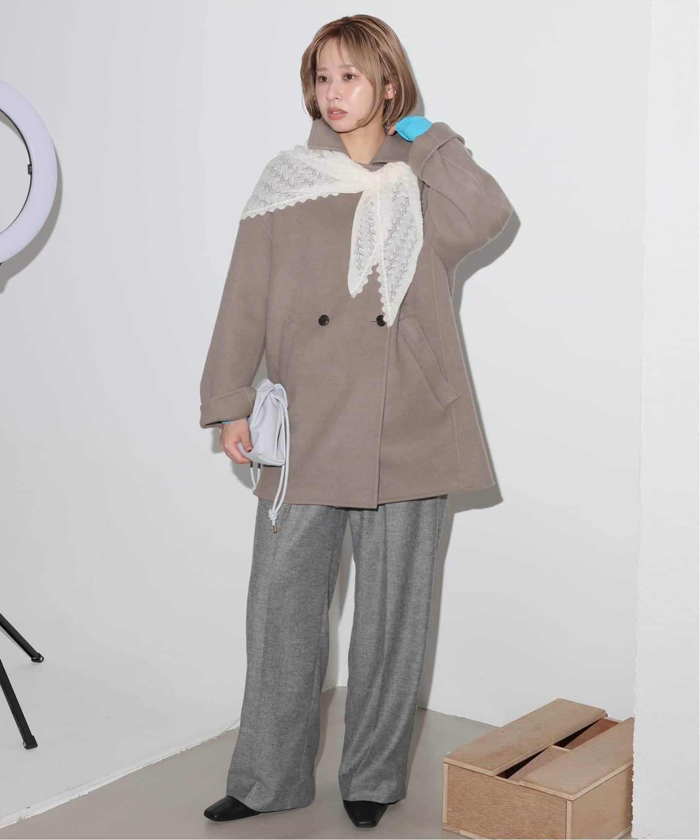 WEBのみ4サイズ展開/予約》ツィード ベルテット2タックストレート
