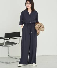 WEB限定/追加2予約》ハーフスリーブオールインワン（つなぎ 