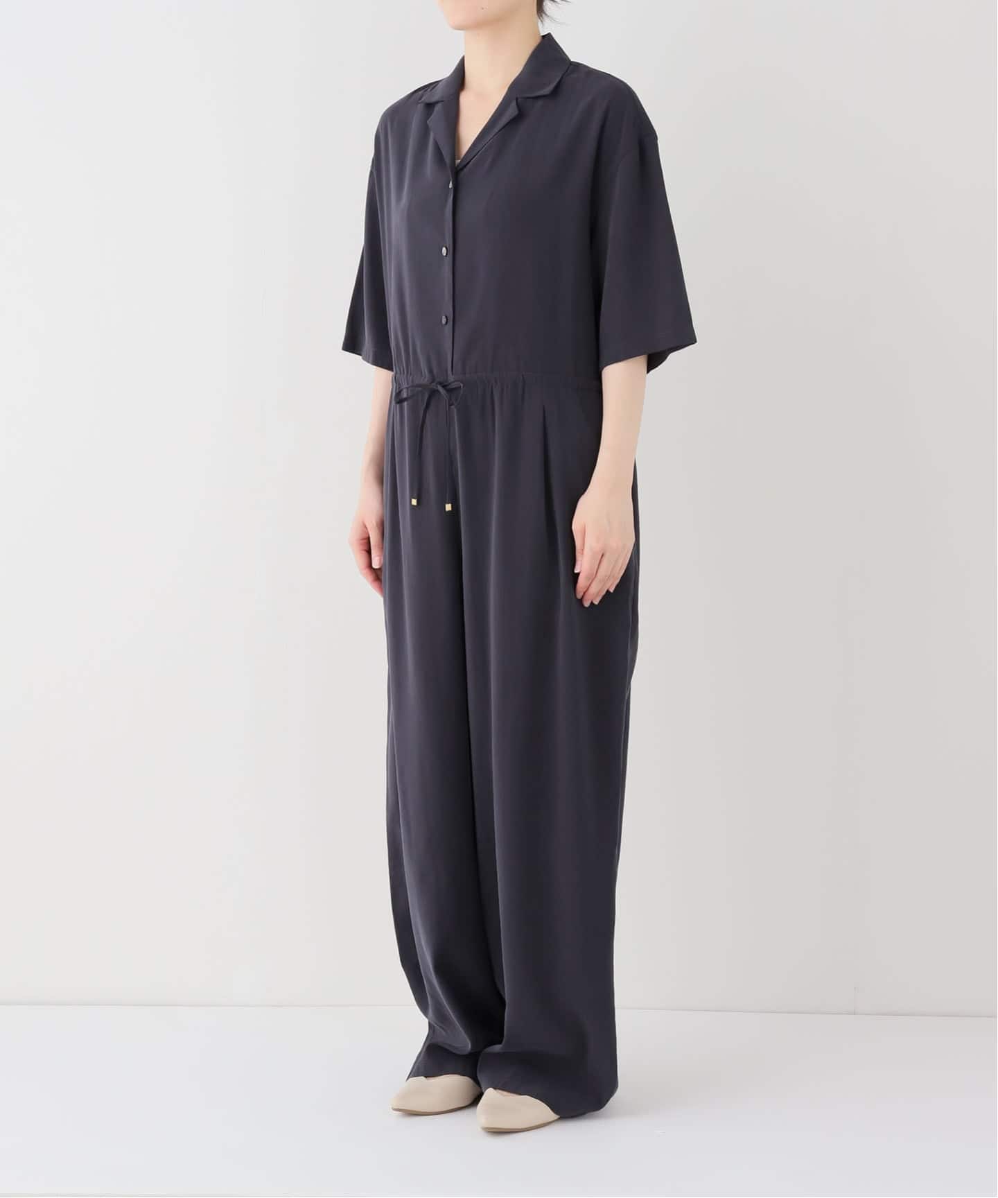 WEB限定/追加》ハーフスリーブオールインワン（つなぎ／オールインワン