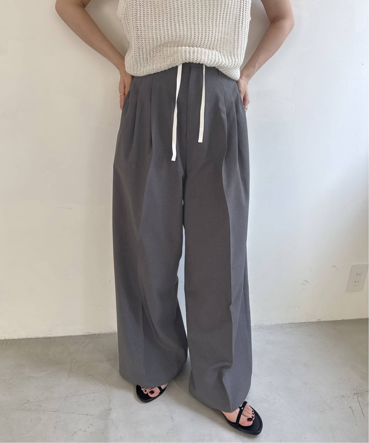 接触冷感/UVカット/吸水速乾/4サイズ展開/予約》ワイドスラックス