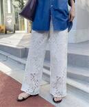 《予約》コットンレースイージーパンツ