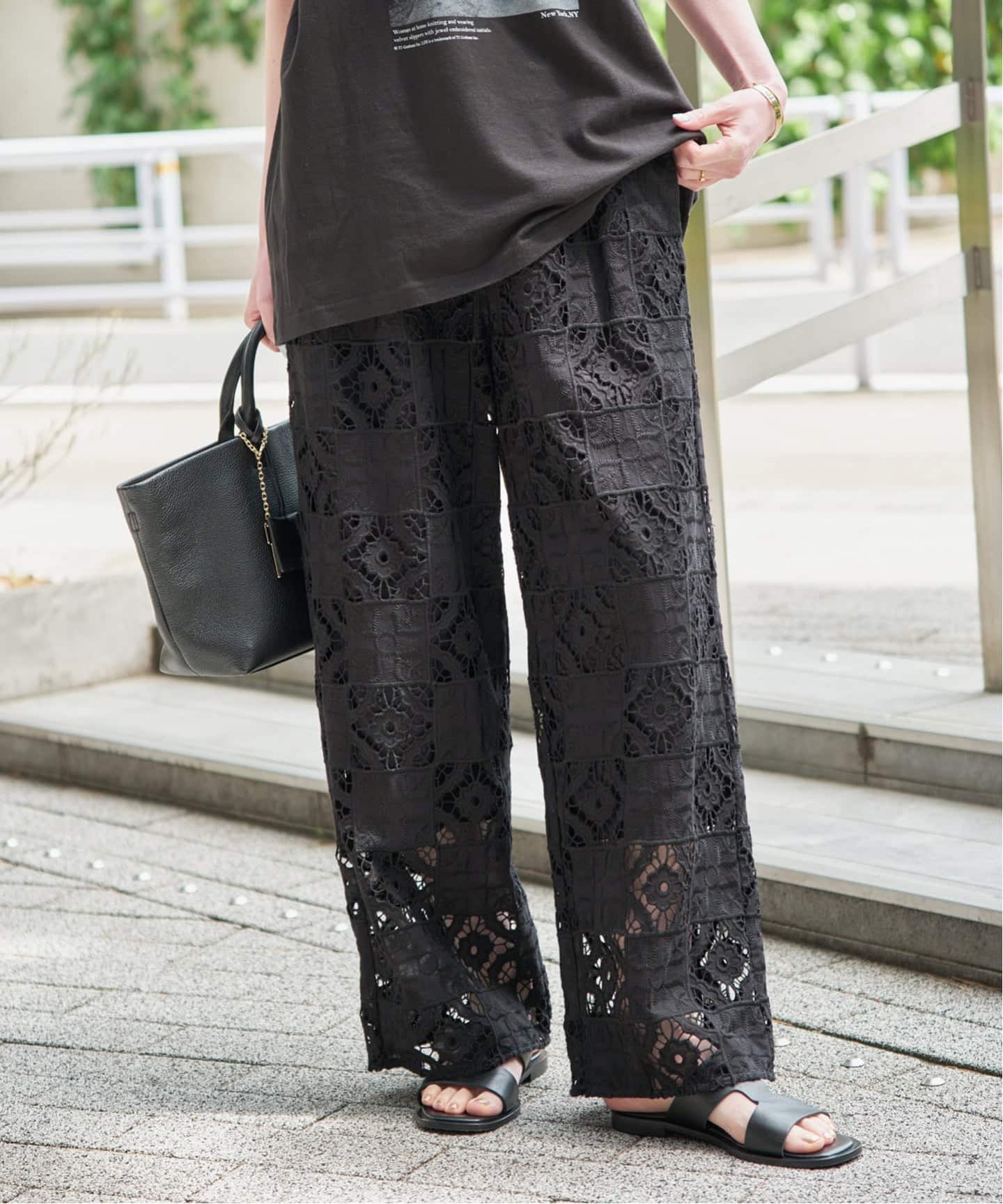 追加》コットンレースイージーパンツ（その他パンツ）｜SLOBE IENA