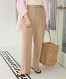 《WEBのみ4サイズ展開/シリーズあり》リネンmixストレッチパンツ