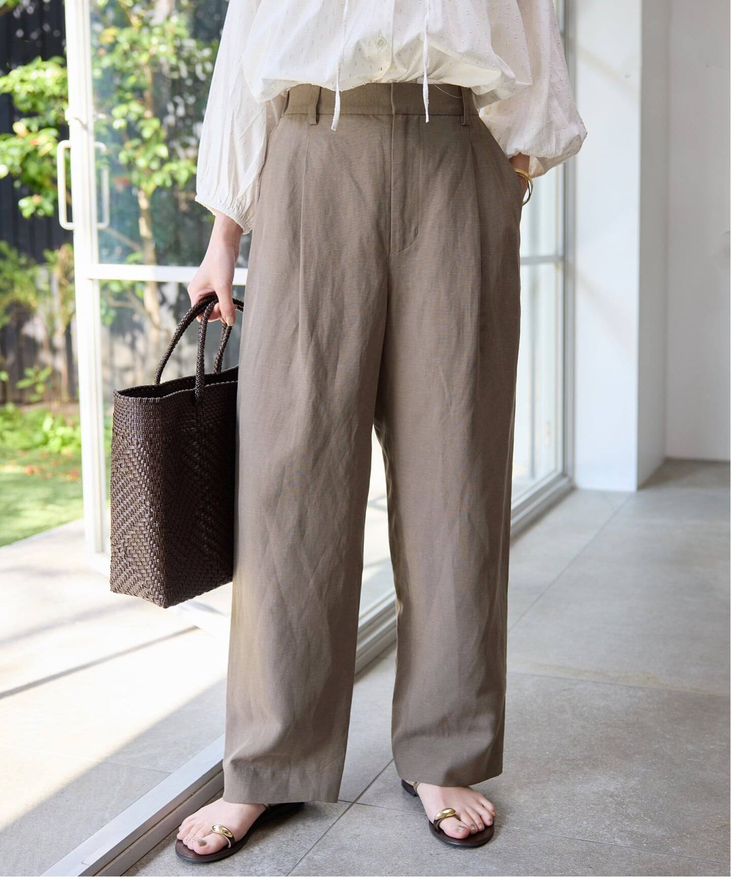 セットアップ対応可》リネン混パンツ（その他パンツ）｜SLOBE IENA
