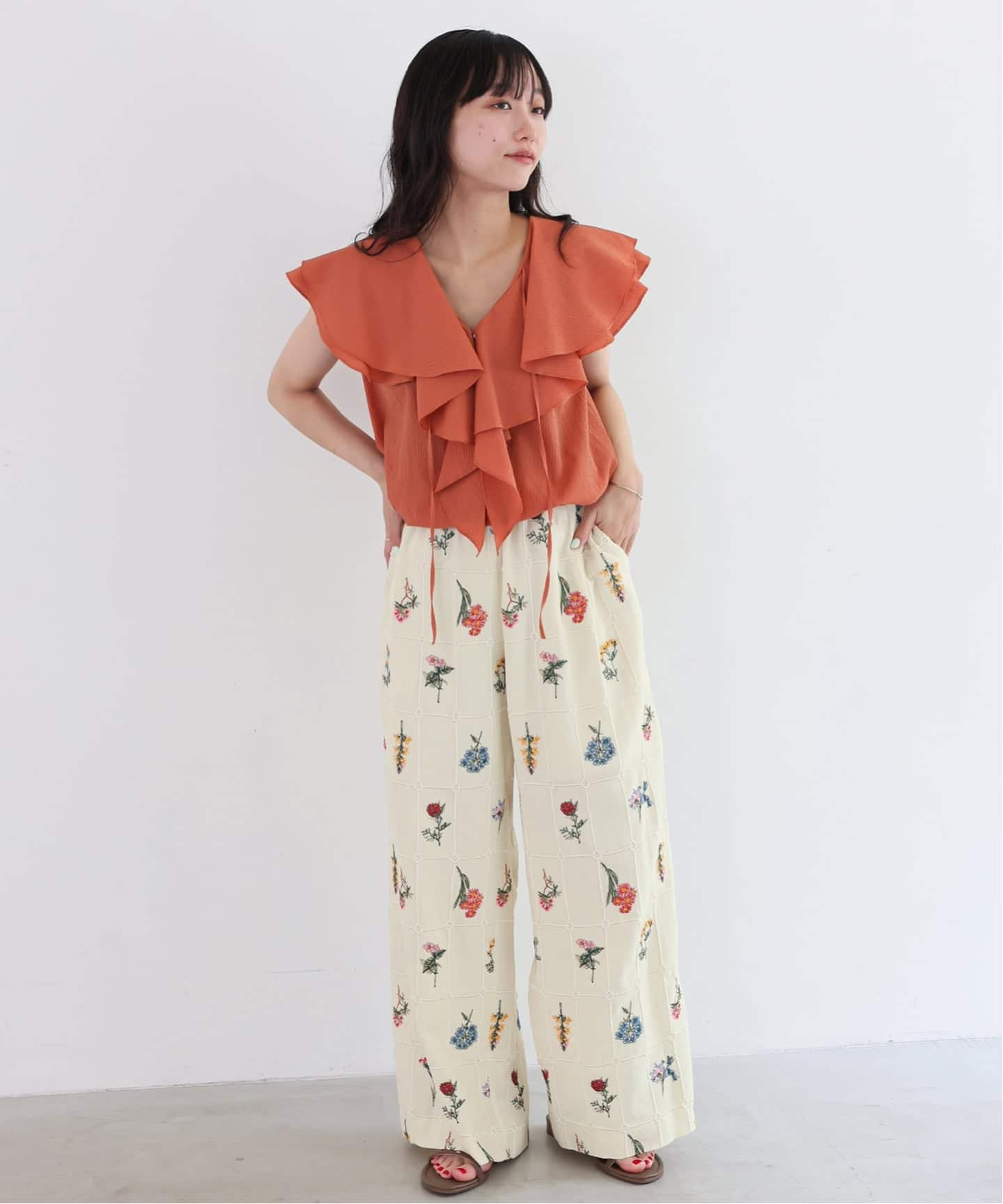 embroideryメッシュパンツ（その他パンツ）｜SLOBE IENA（スローブ