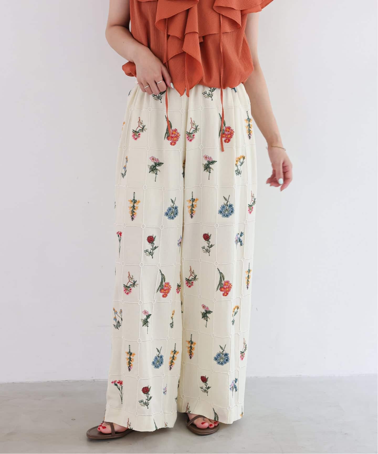 embroideryメッシュパンツ（その他パンツ）｜SLOBE IENA（スローブ