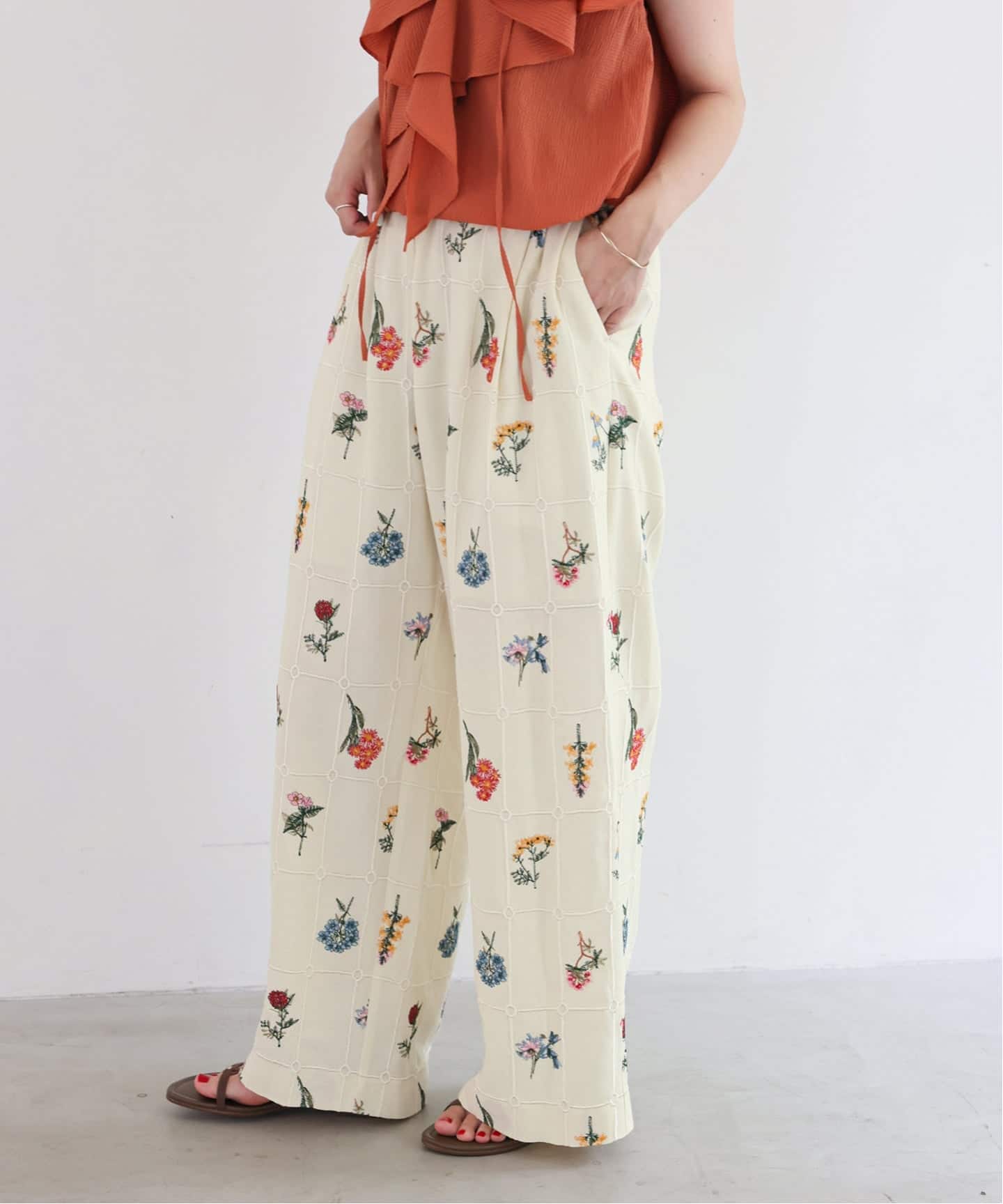 embroideryメッシュパンツ（その他パンツ）｜SLOBE IENA（スローブ