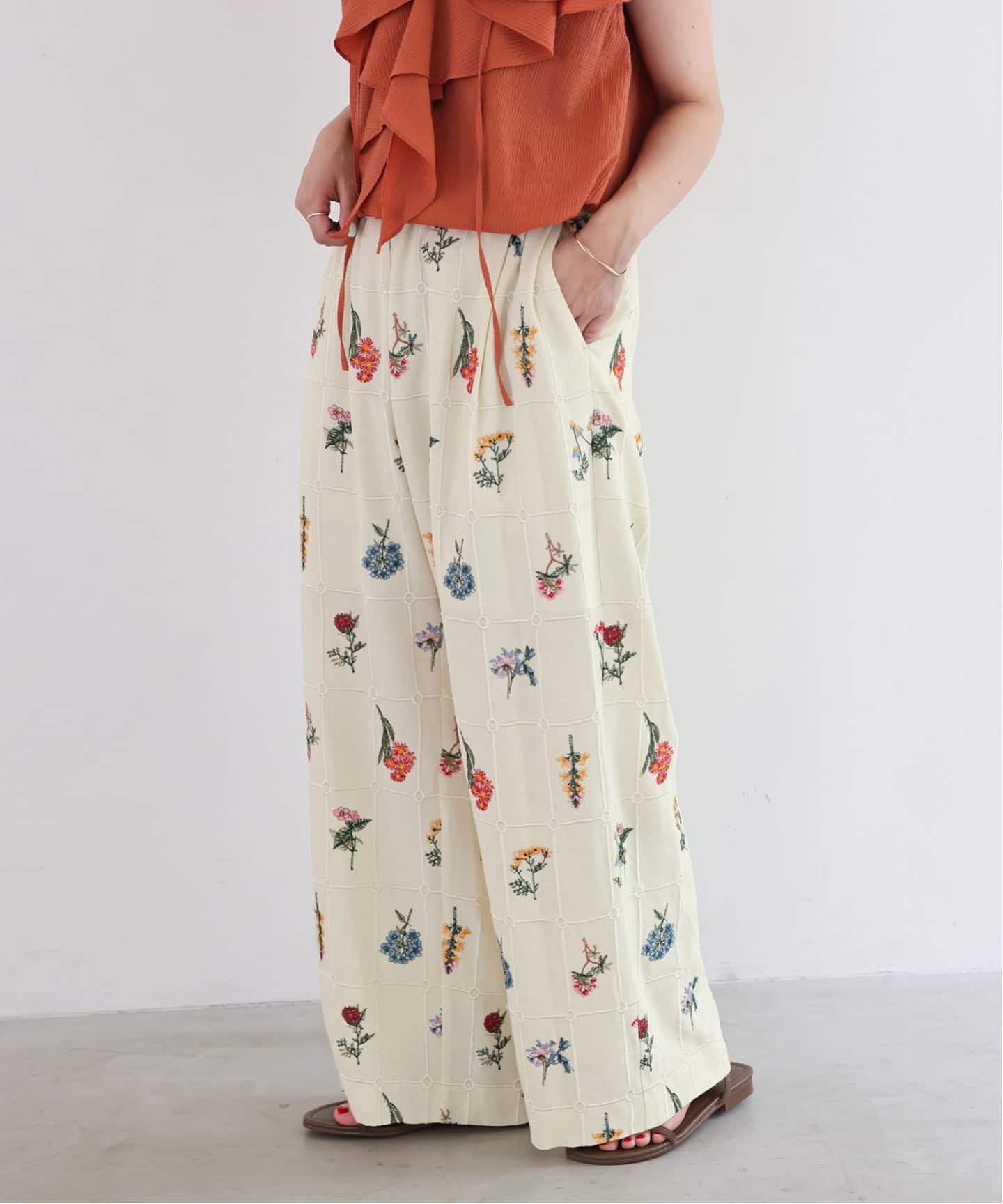 embroideryメッシュパンツ（その他パンツ）｜SLOBE IENA（スローブ