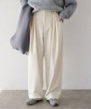 《WEBのみ4サイズ展開/WEB限定カラー/吸湿発熱/予約》CIRCULATE WARM タックパンツ