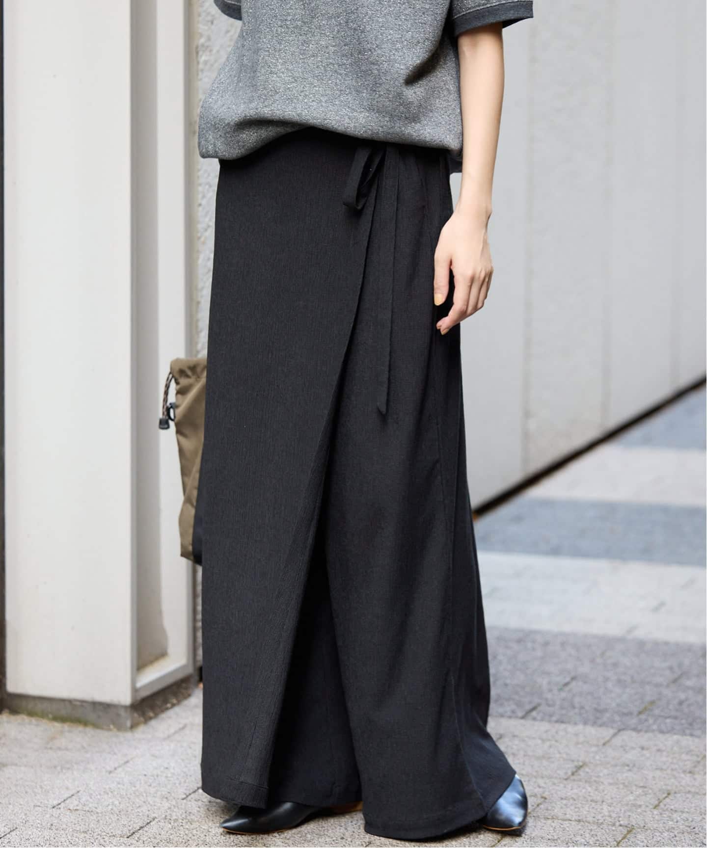 ★最終★SLOBE IENA ラップジャージパンツ ブラック38 スローブイエナ 追加3》ラップジャージパンツ（その他パンツ）｜SLOBE IENA（スローブ