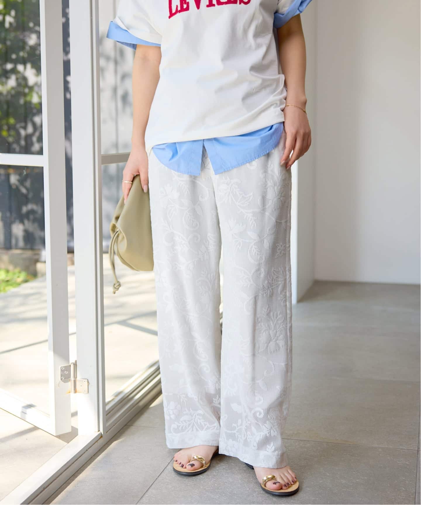 シリーズあり》レースカットパンツ（その他パンツ）｜SLOBE IENA