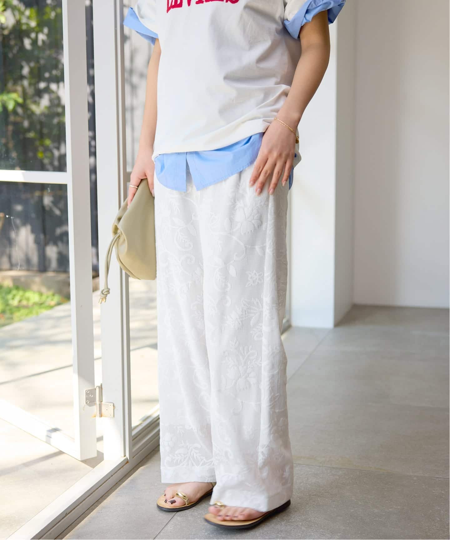 シリーズあり》レースカットパンツ（その他パンツ）｜SLOBE IENA