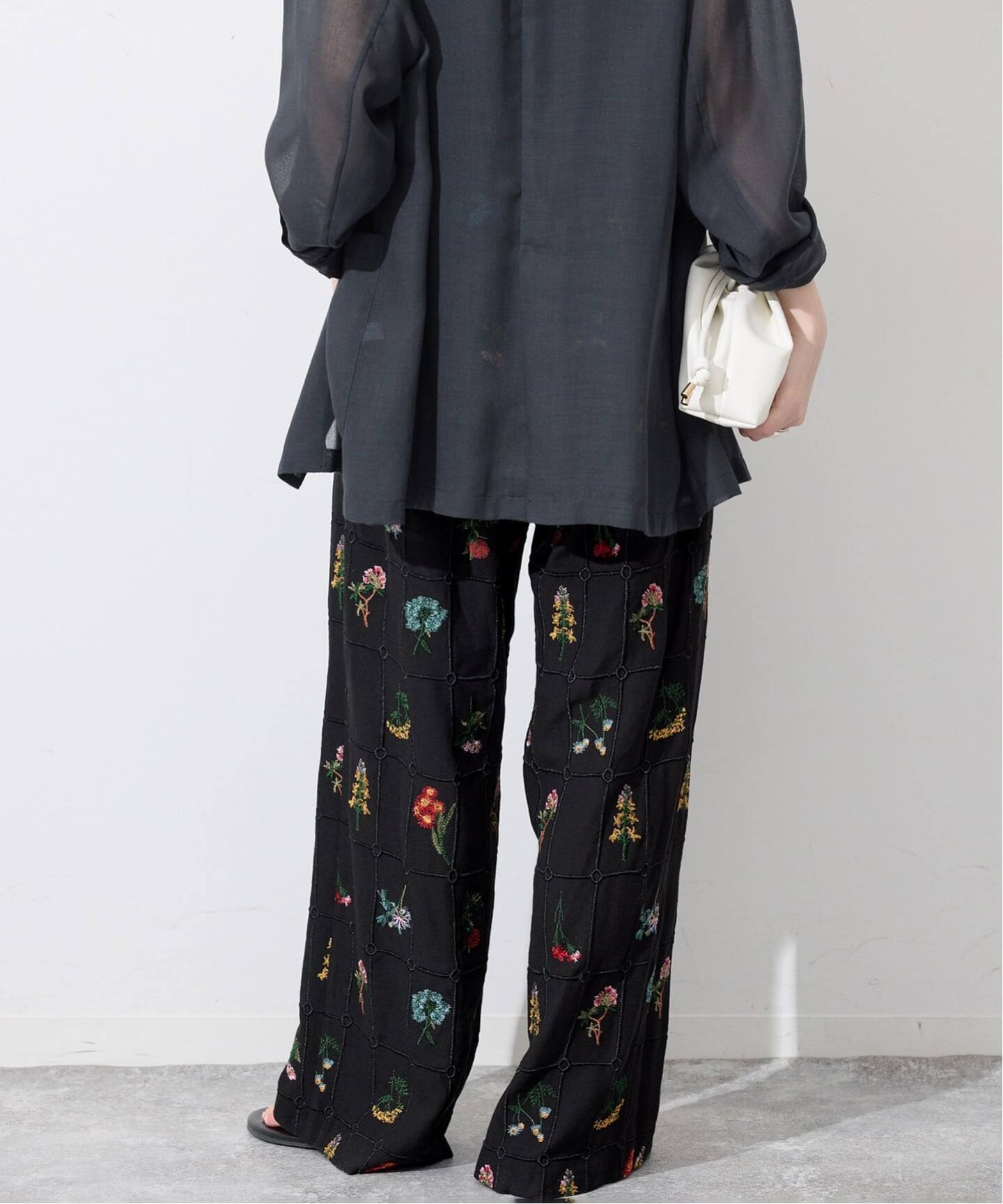 embroideryメッシュパンツ　　slobeiena WEB限定/追加予約》embroideryメッシュパンツ（その他パンツ）｜SLOBE